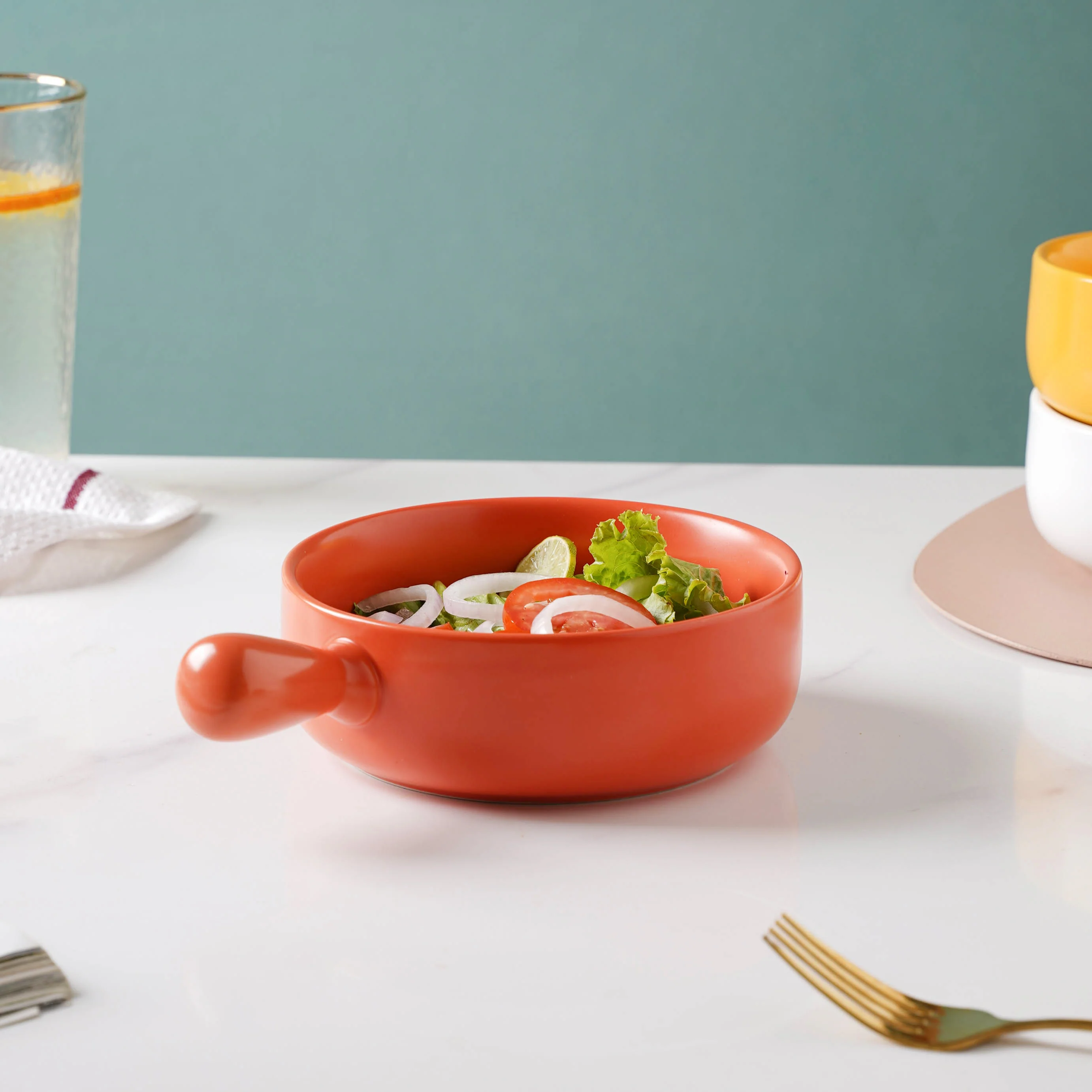 Orange Sherbet Baking Pan With Handle - Image 4