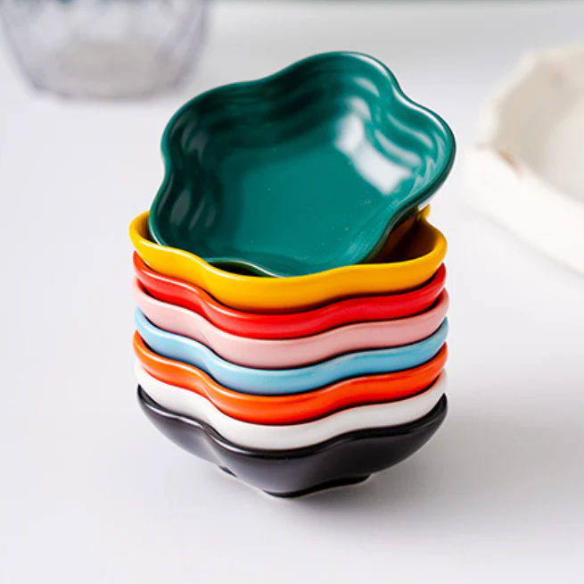 Orange Sherbet Floral Dip Bowl - Image 6