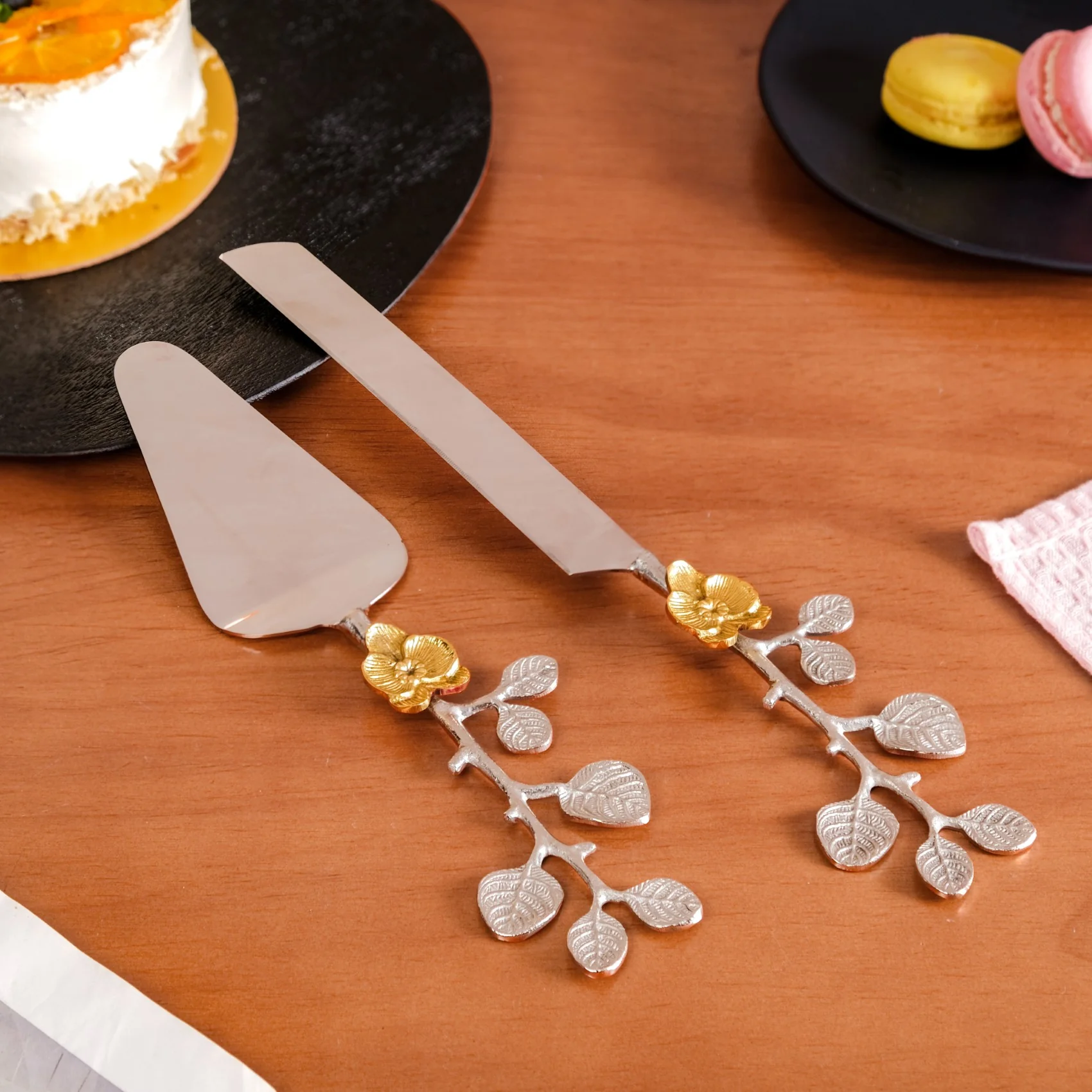 Orchid Garden Cake Knife And Server Set Of 2 - Image 2