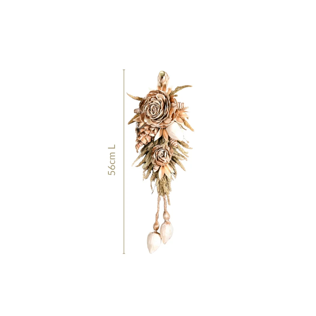 Organic Luxe Bloom Festive Wall Hanging Set Of 2 - Image 3