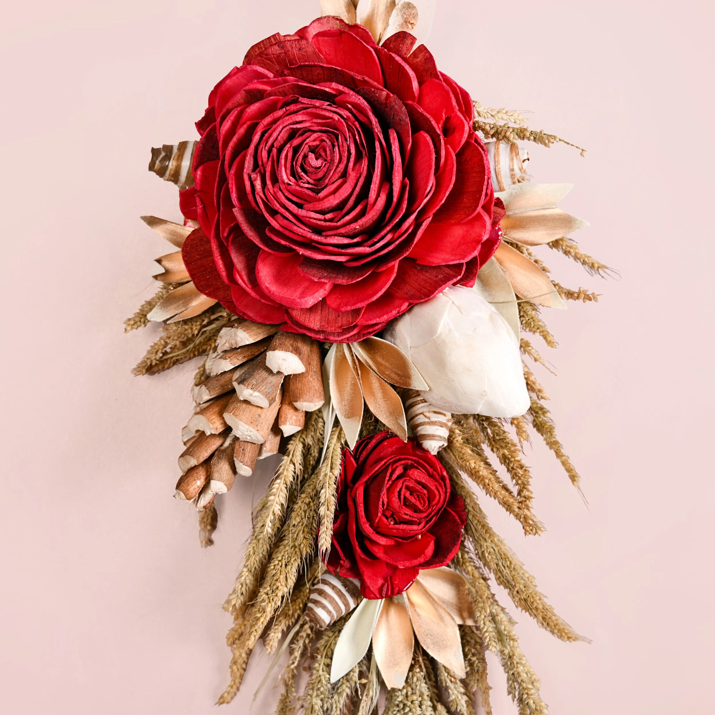 Organic Rose Festive Wall Decor Set Of 2 - Image 5