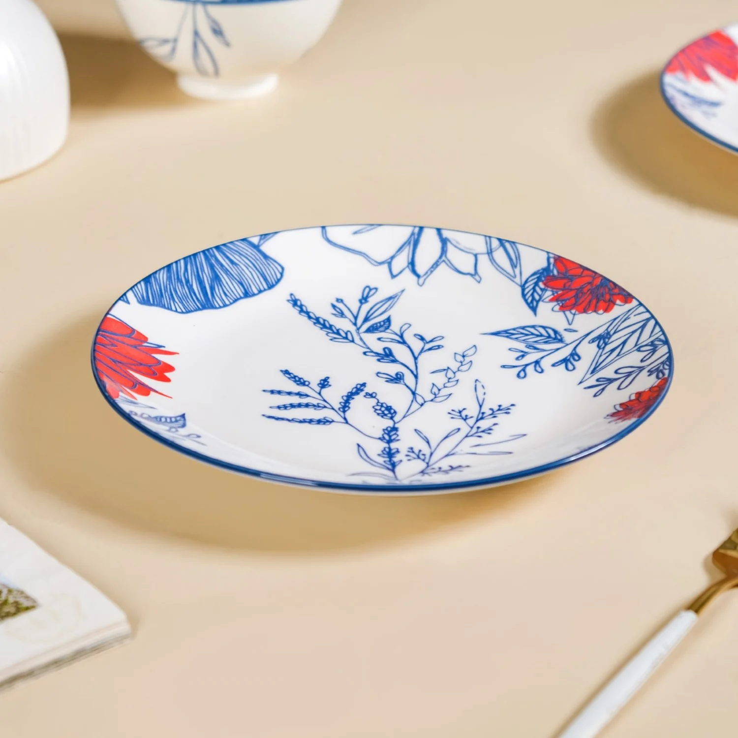 Oriental Blossom Snack Plates Set Of 4 7 Inch - Image 7