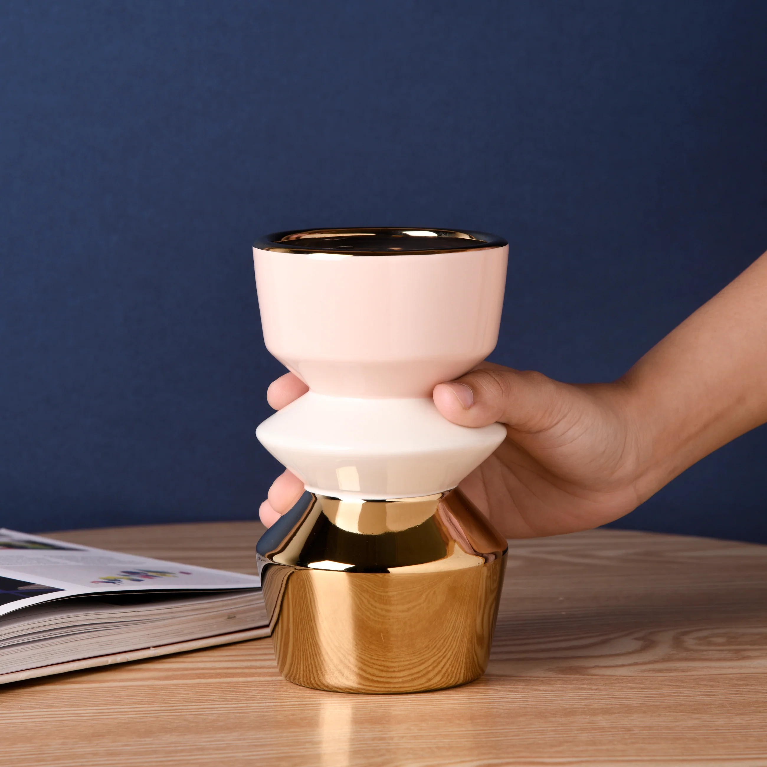 Ornamental Pink Flower Pot - Image 3