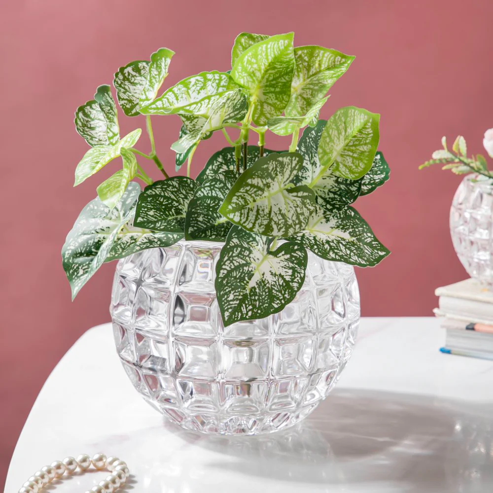 Ornate Crystal Glass Flower Vase Large - Image 3