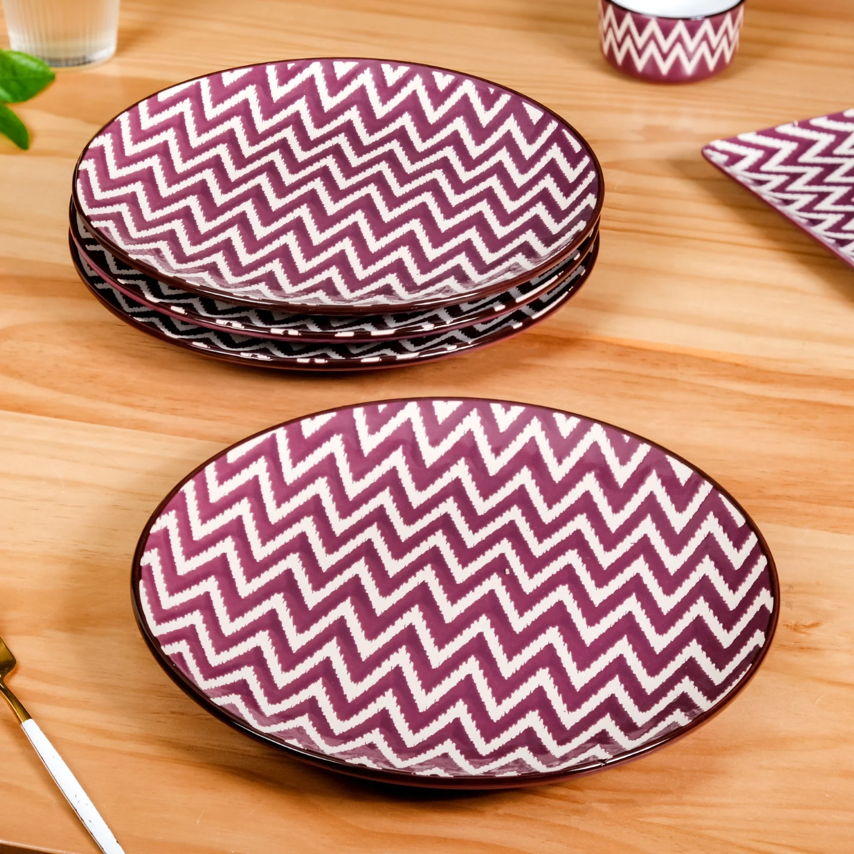 Oscilla Purple 16 Piece Premium Dinner Set For 4 - Image 7
