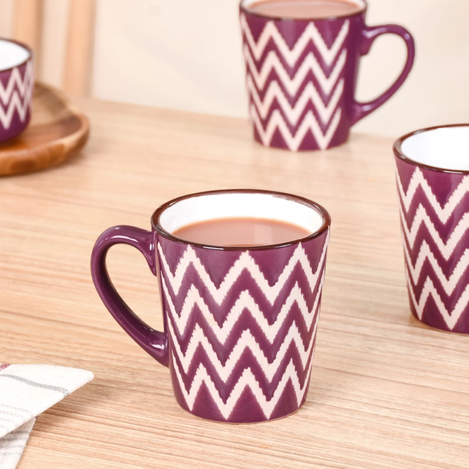 Oscilla Tea Cup Set Of 6 Purple 250ml - Image 2