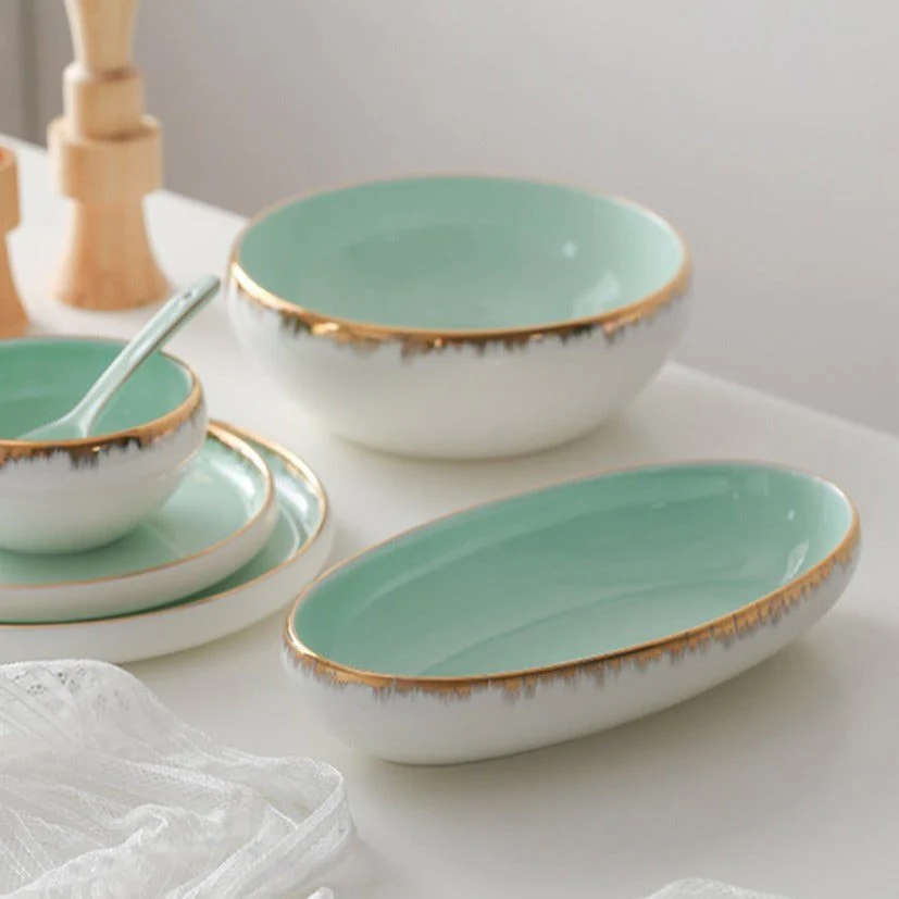 Oval Bowl Mint 600 ml - Image 6