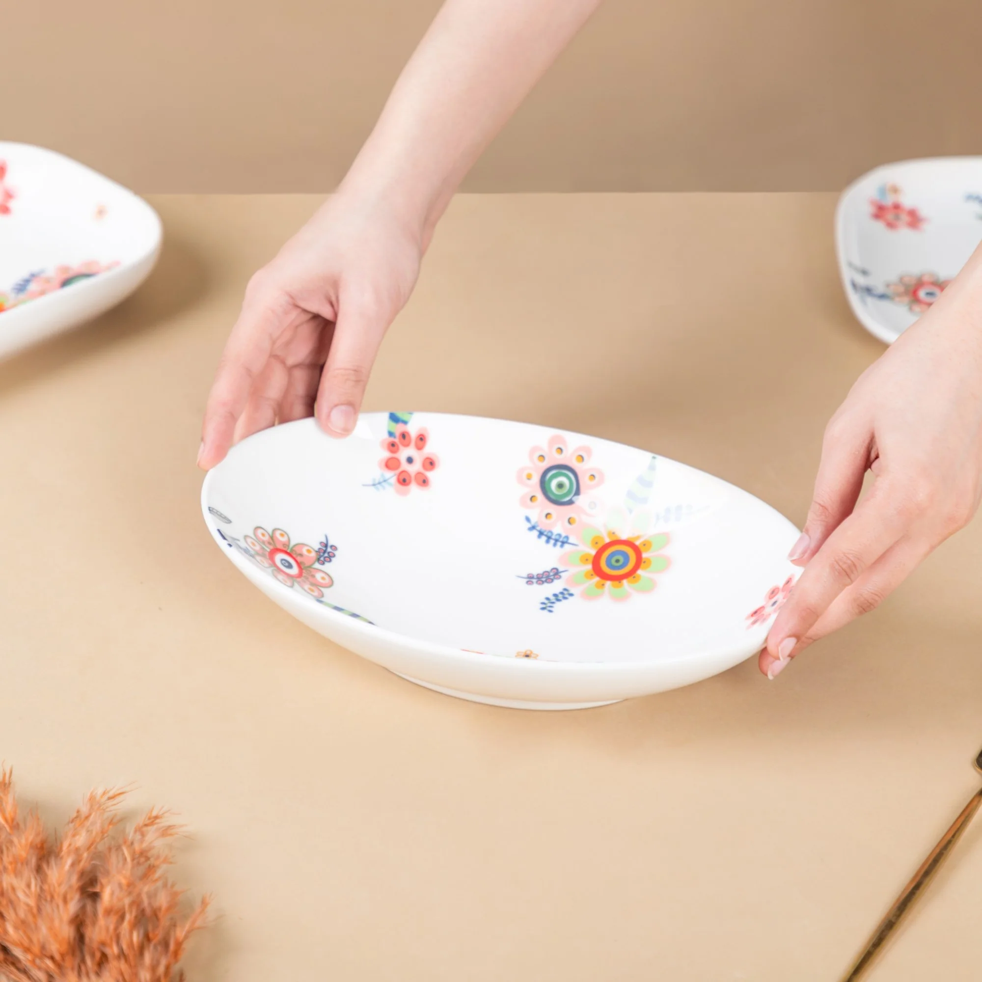 Oval Floral Bowl - Image 3
