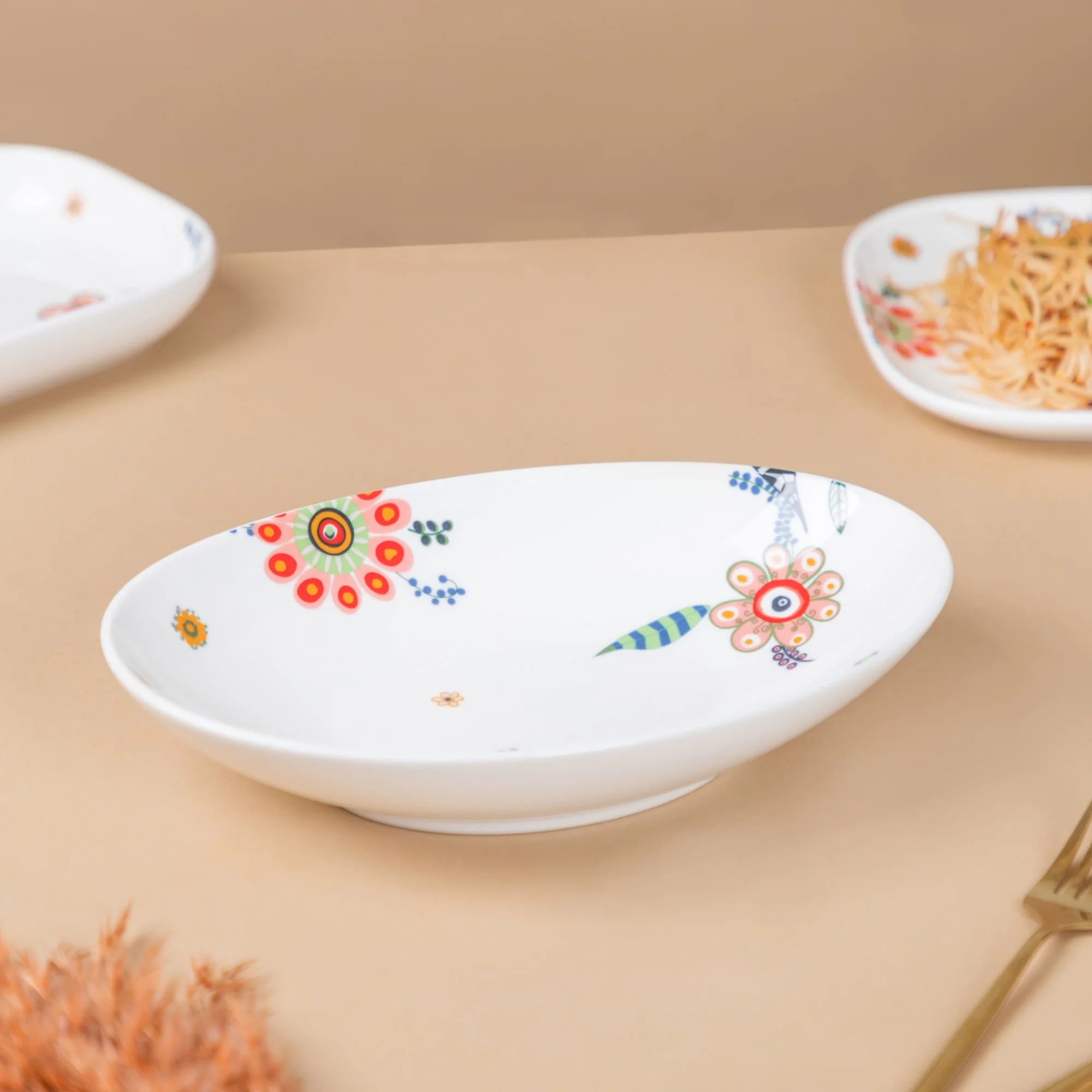 Oval Floral Bowl - Image 4