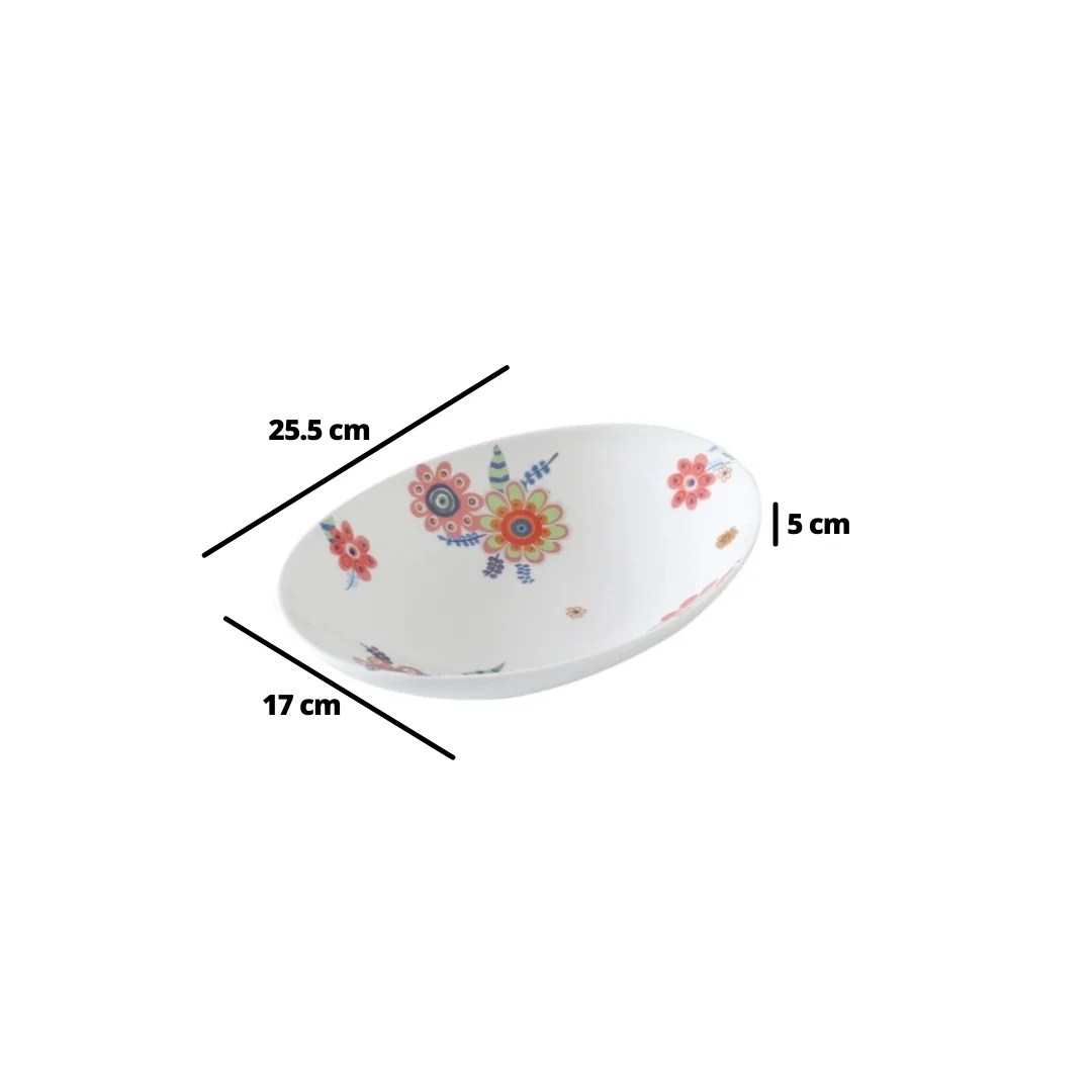 Oval Floral Bowl - Image 8