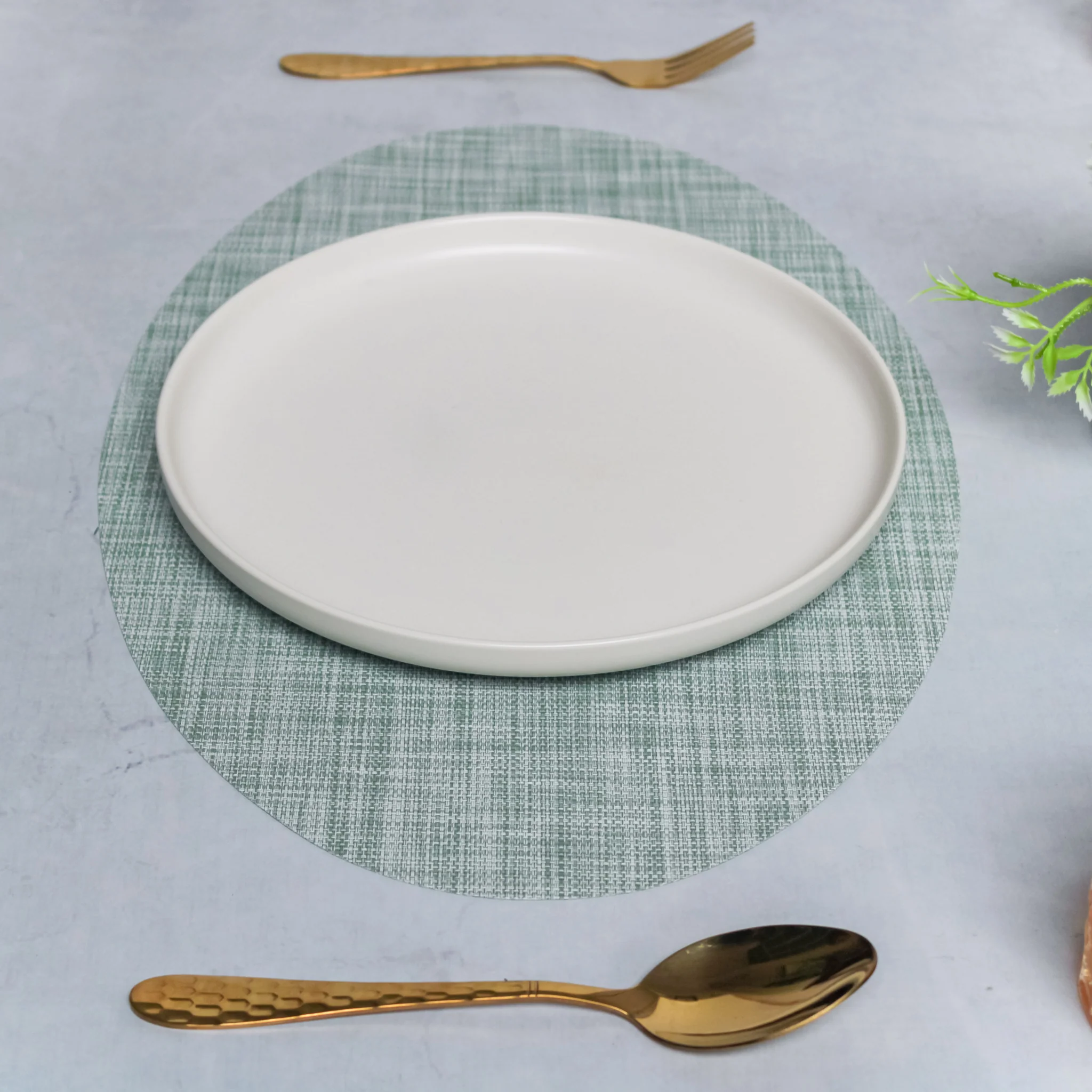 Oval Table Mat Mint Set of 2 - Image 7