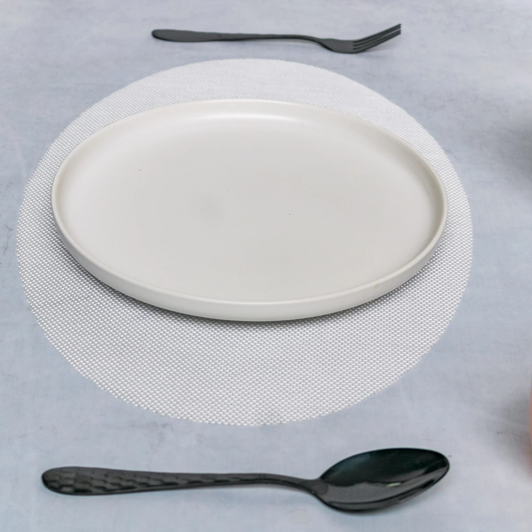 Oval Table Mat White Set of 2 - Image 5