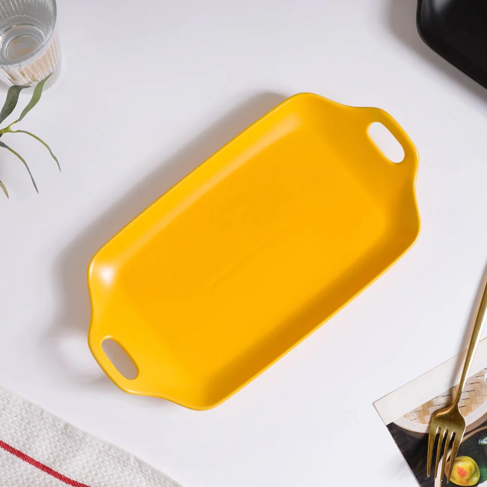 Oven Baking Tray Yellow 11.5 Inch - Image 2