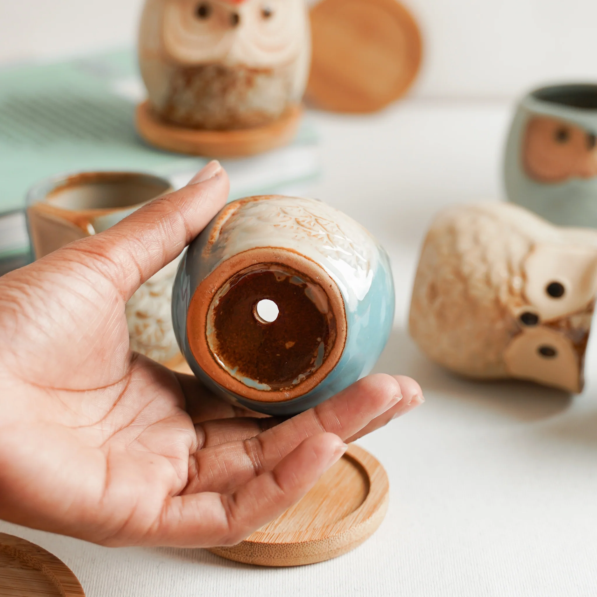 Owl Planters Set of 6 - Image 13