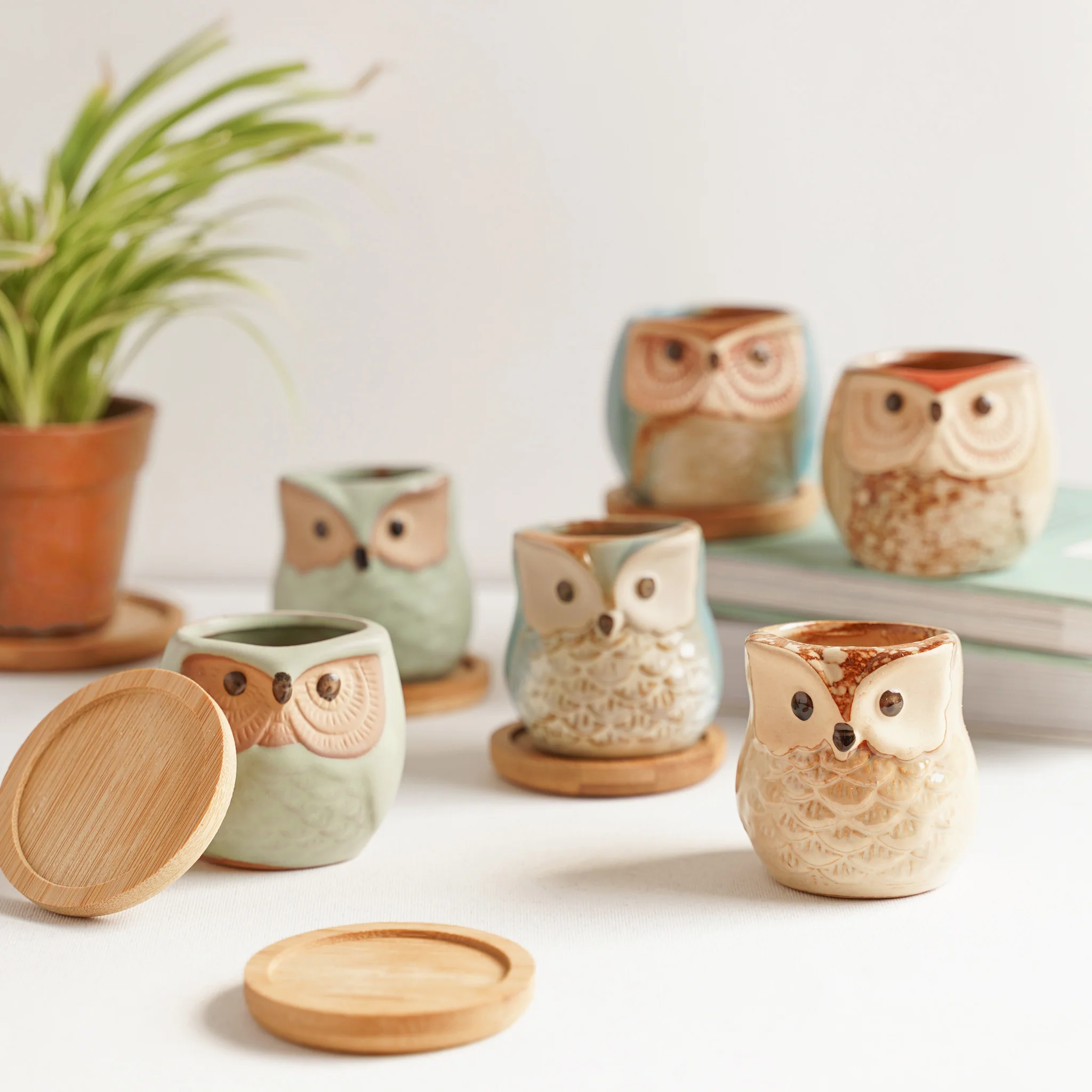 Owl Planters Set of 6 - Image 2