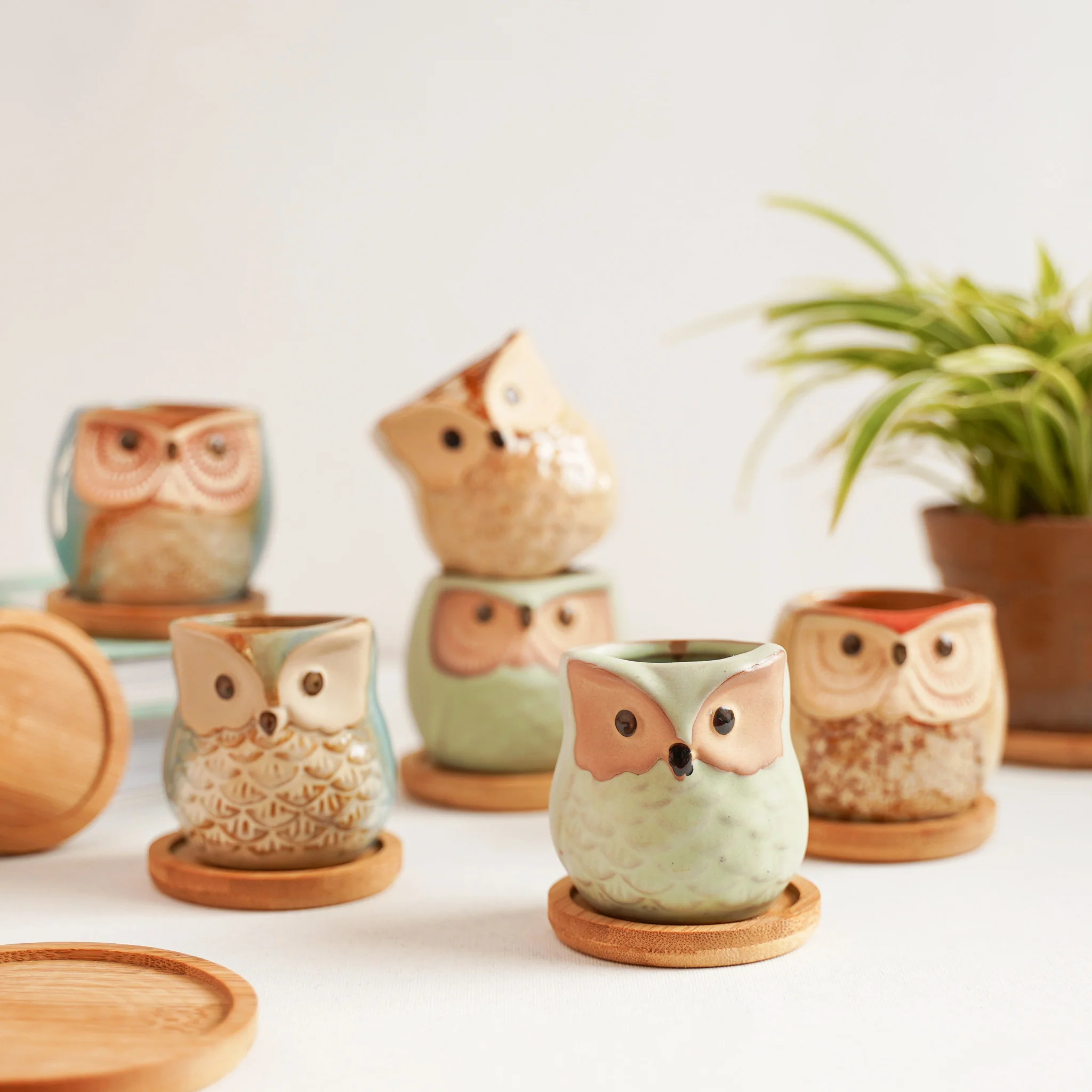 Owl Planters Set of 6 - Image 9
