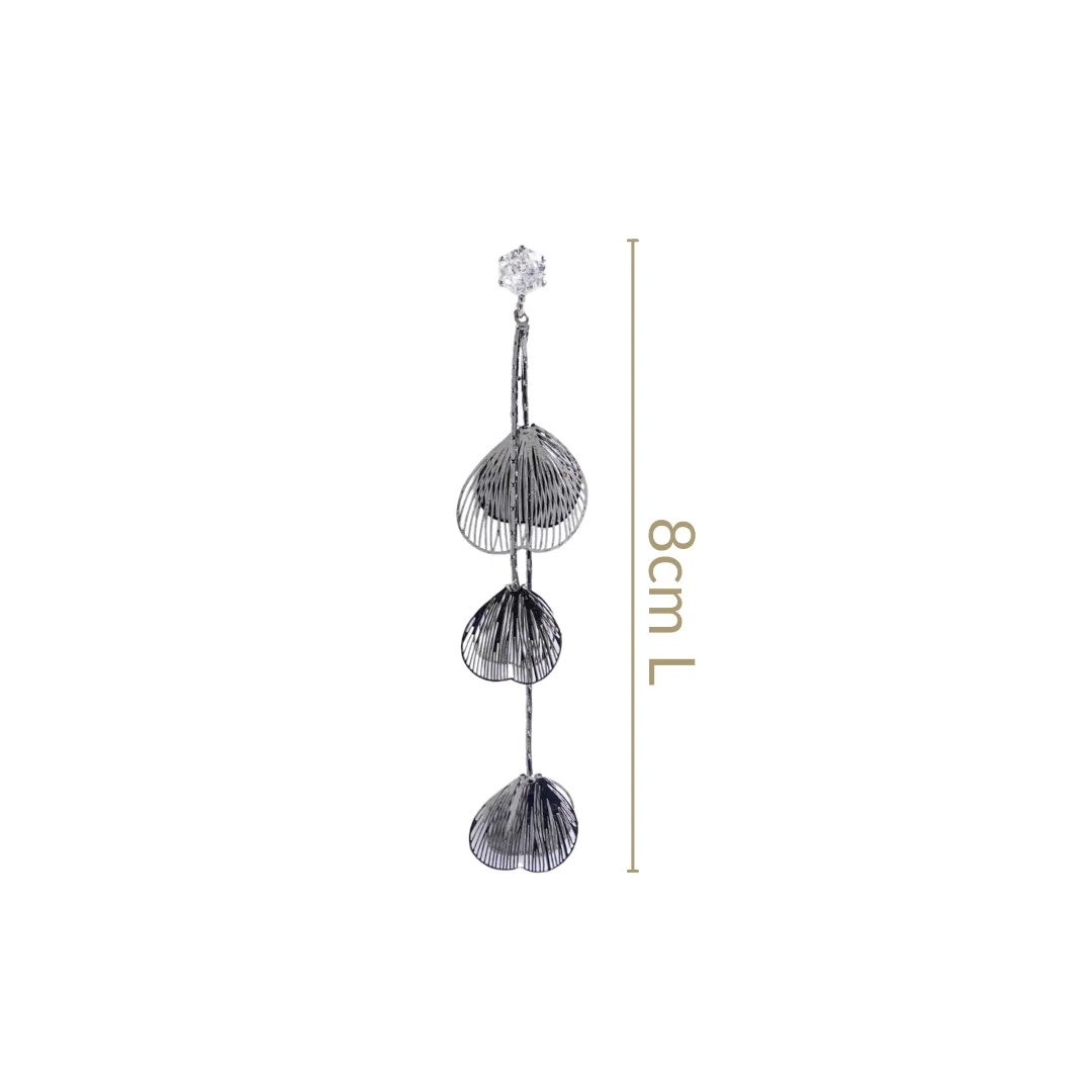 Oxidised Silver Tassel Earrings - Image 3