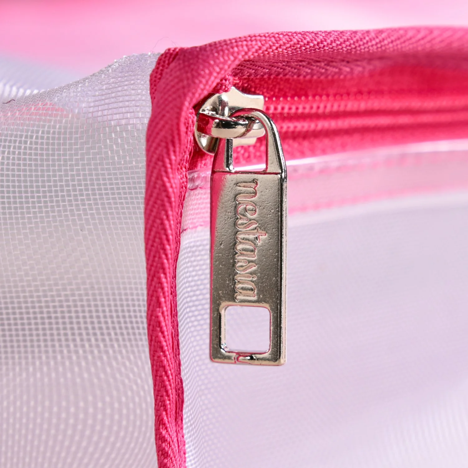 Pair Of Wardrobe Organisers With Zipper In Pink - Image 8