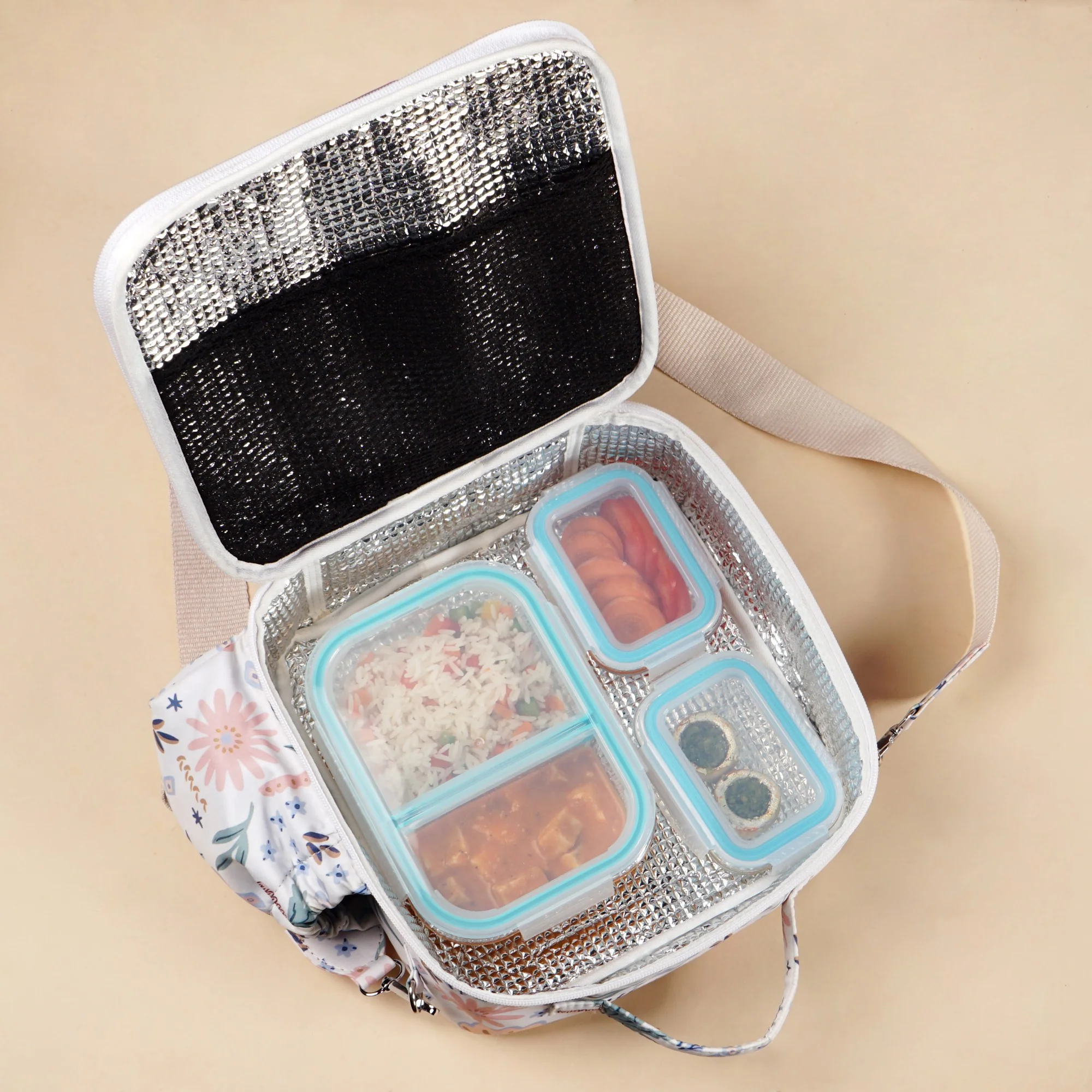 Palm Beach Insulated Bento Box Lunch Bag - Image 10