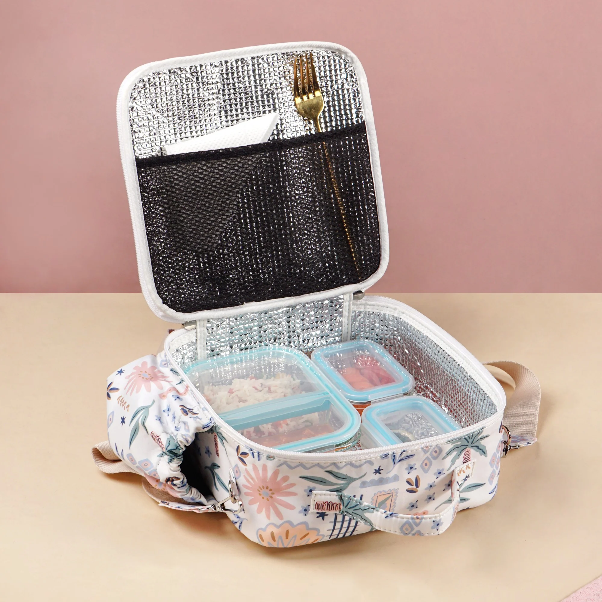 Palm Beach Insulated Bento Box Lunch Bag - Image 2