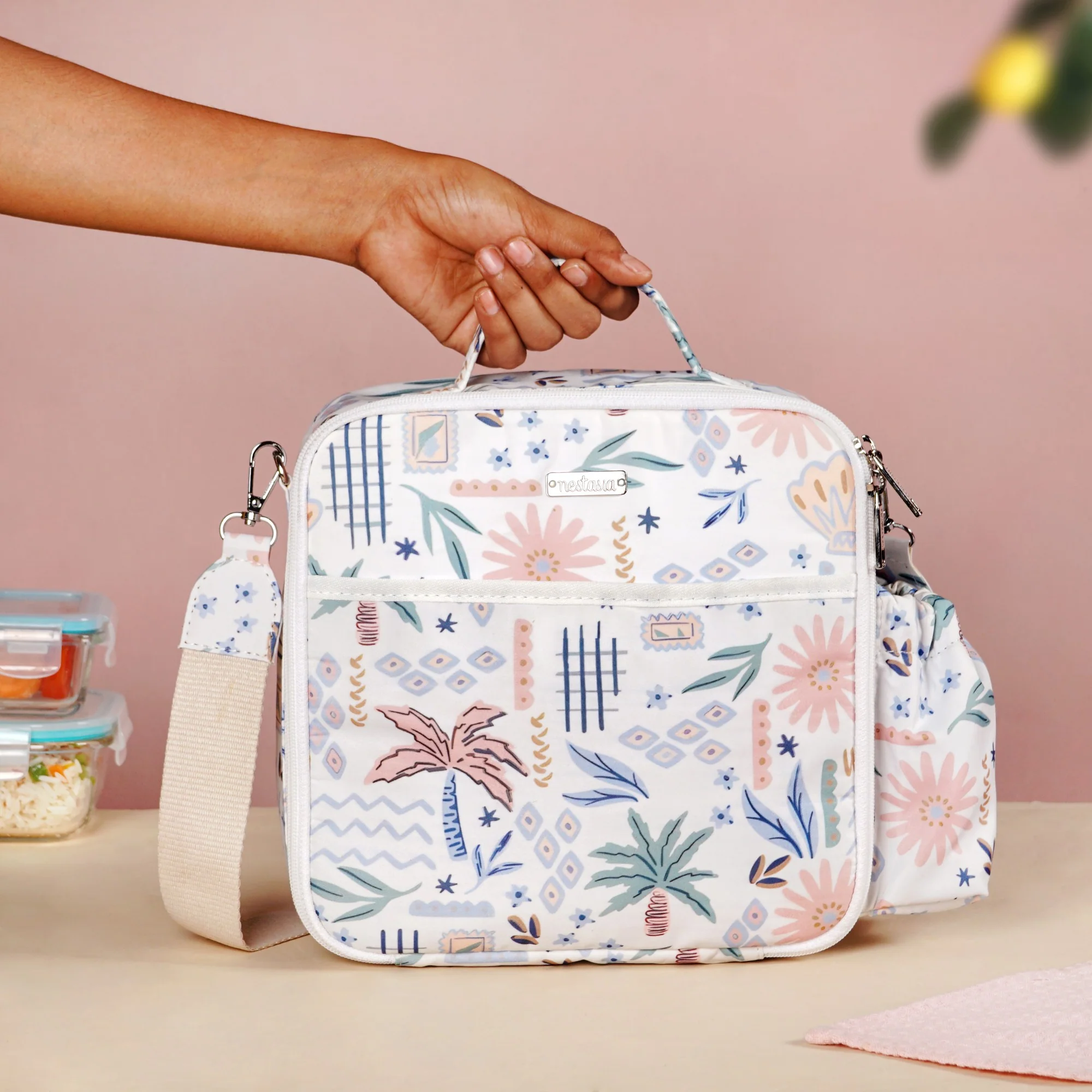 Palm Beach Insulated Bento Box Lunch Bag - Image 3