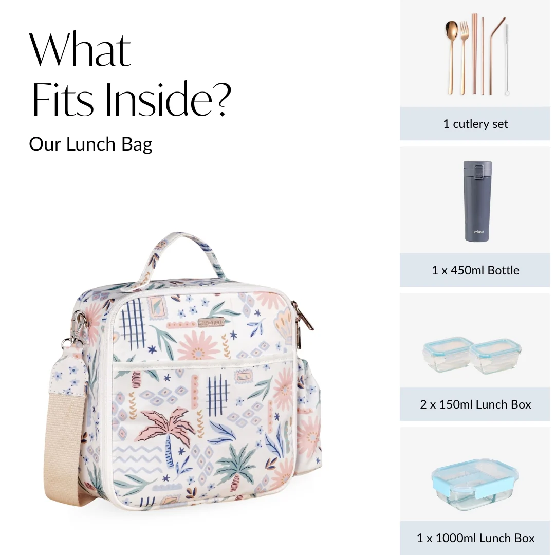 Palm Beach Insulated Bento Box Lunch Bag - Image 7