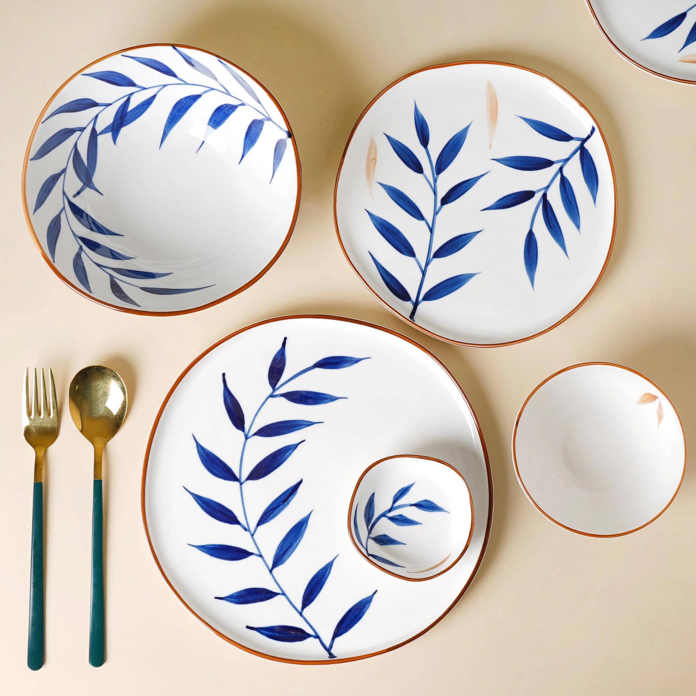 Palm Leaf 27 Piece Dinner Set For 6 - Image 5