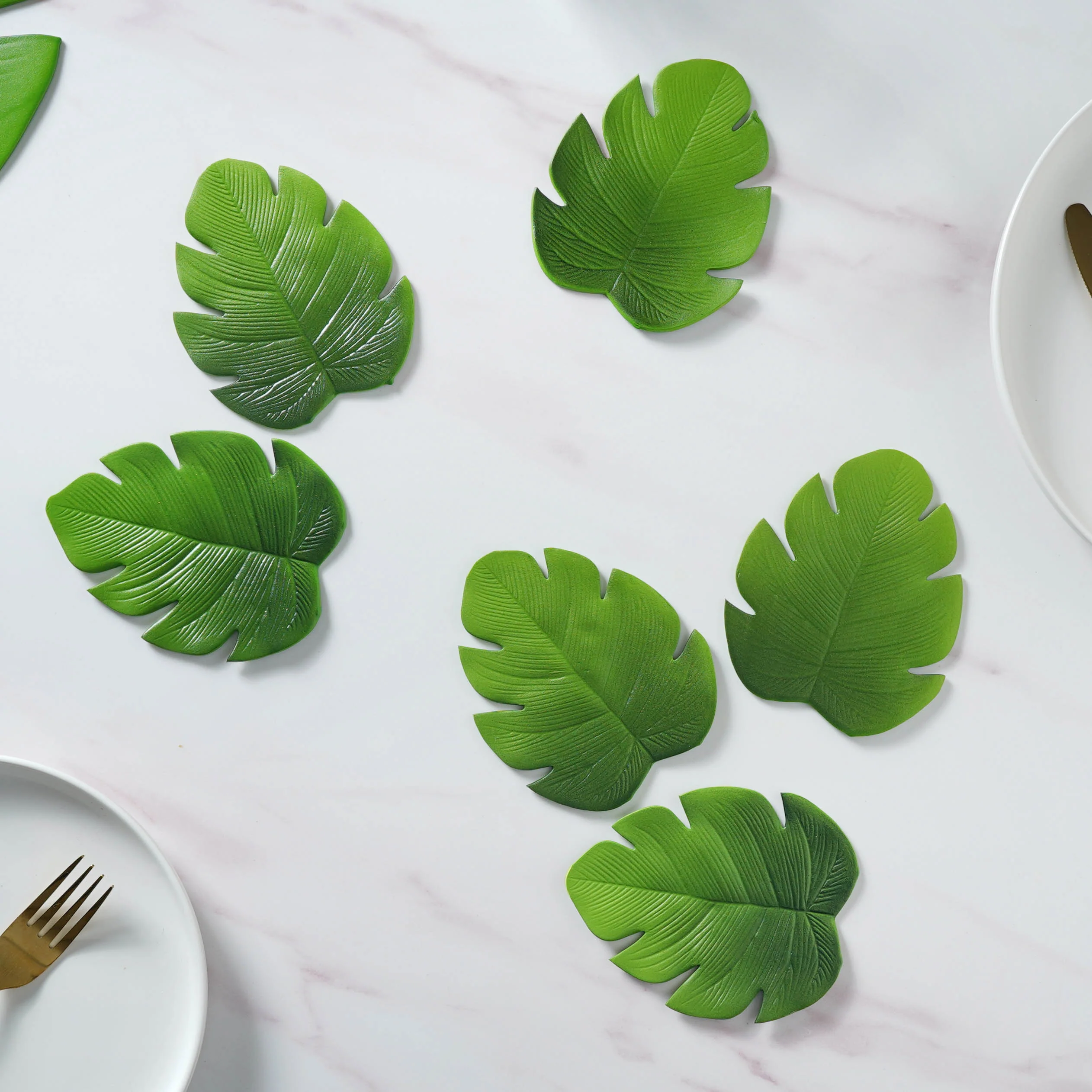 Palm Leaf Coaster Set of 6 - Image 2