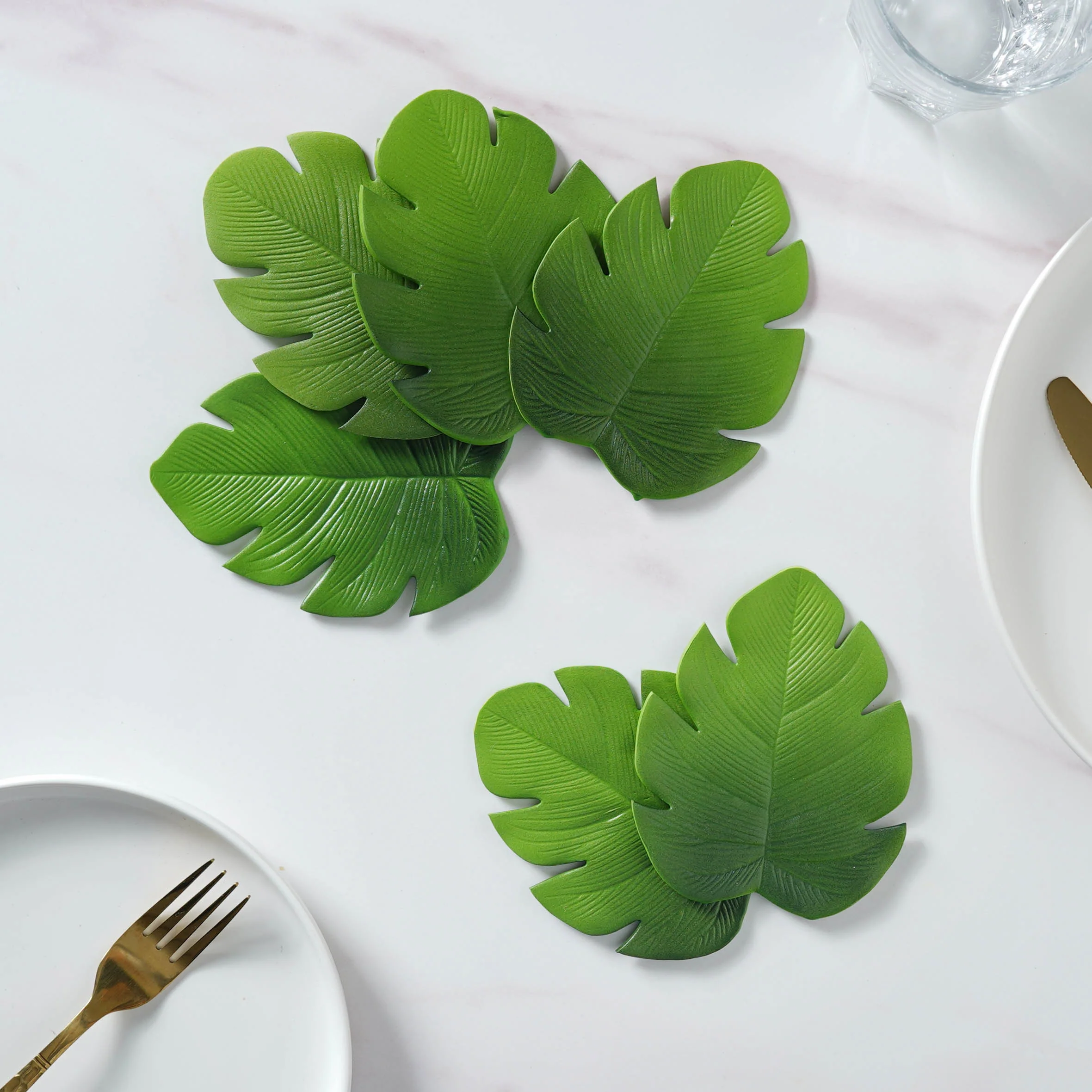 Palm Leaf Coaster Set of 6 - Image 5