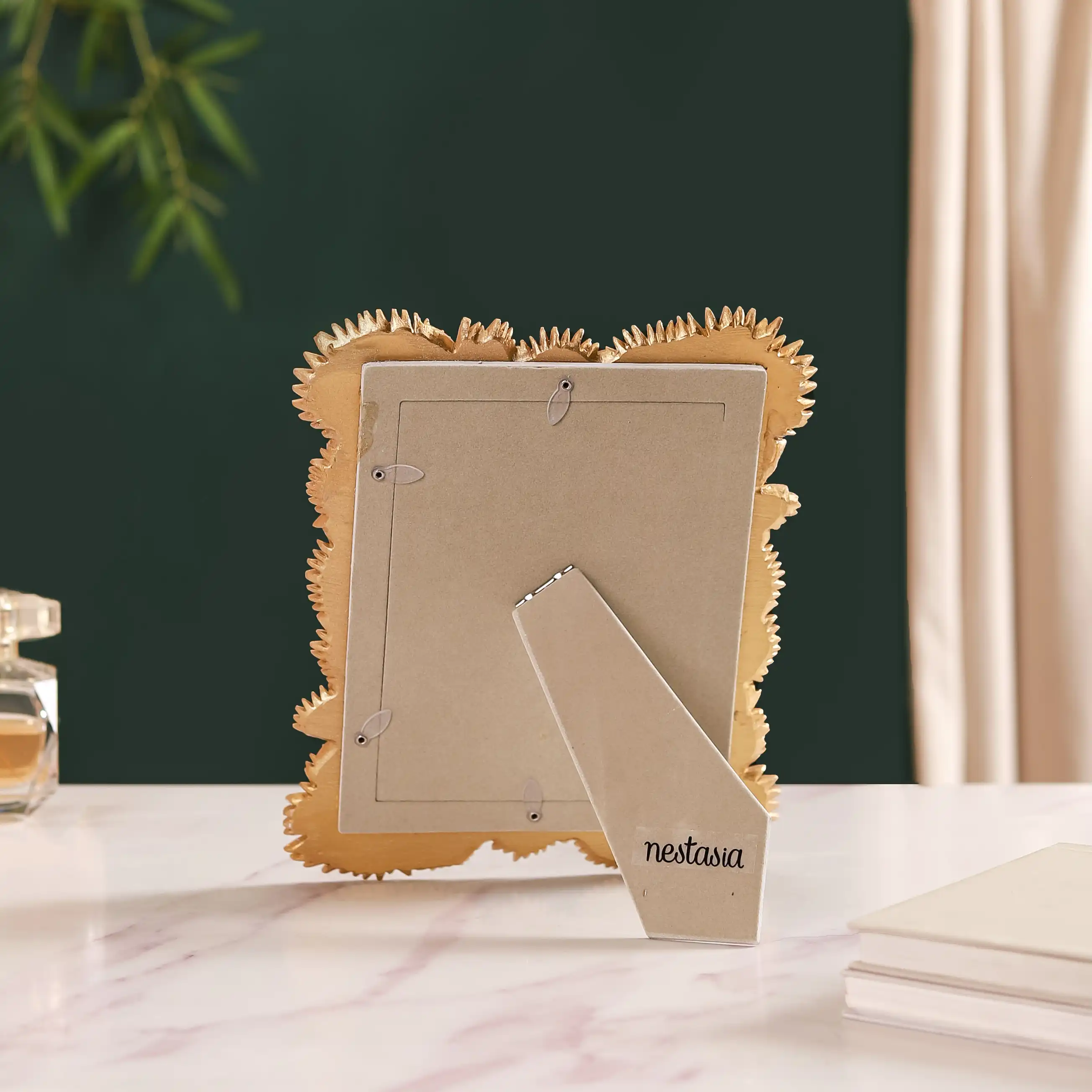 Palm Leaves Decorative Frame Gold Large 11"x8.5" - Image 7