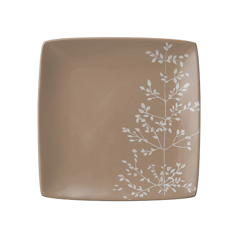 Pandora Sprig Square Plate Brown 8.5 Inch - Image 12