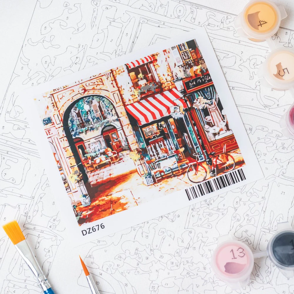 Parisian Scene DIY Painting By Numbers Kit - Image 3