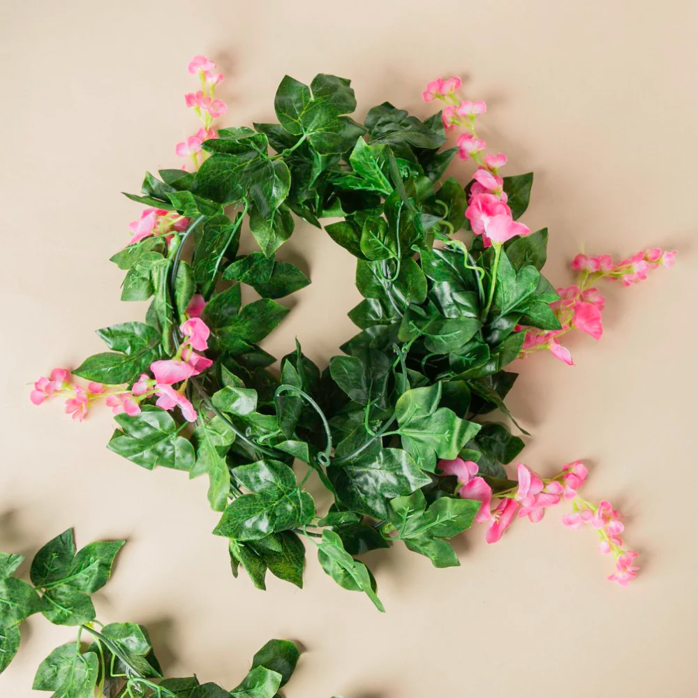 Party Decor Floral Vine Set of 2 Pink - Image 9