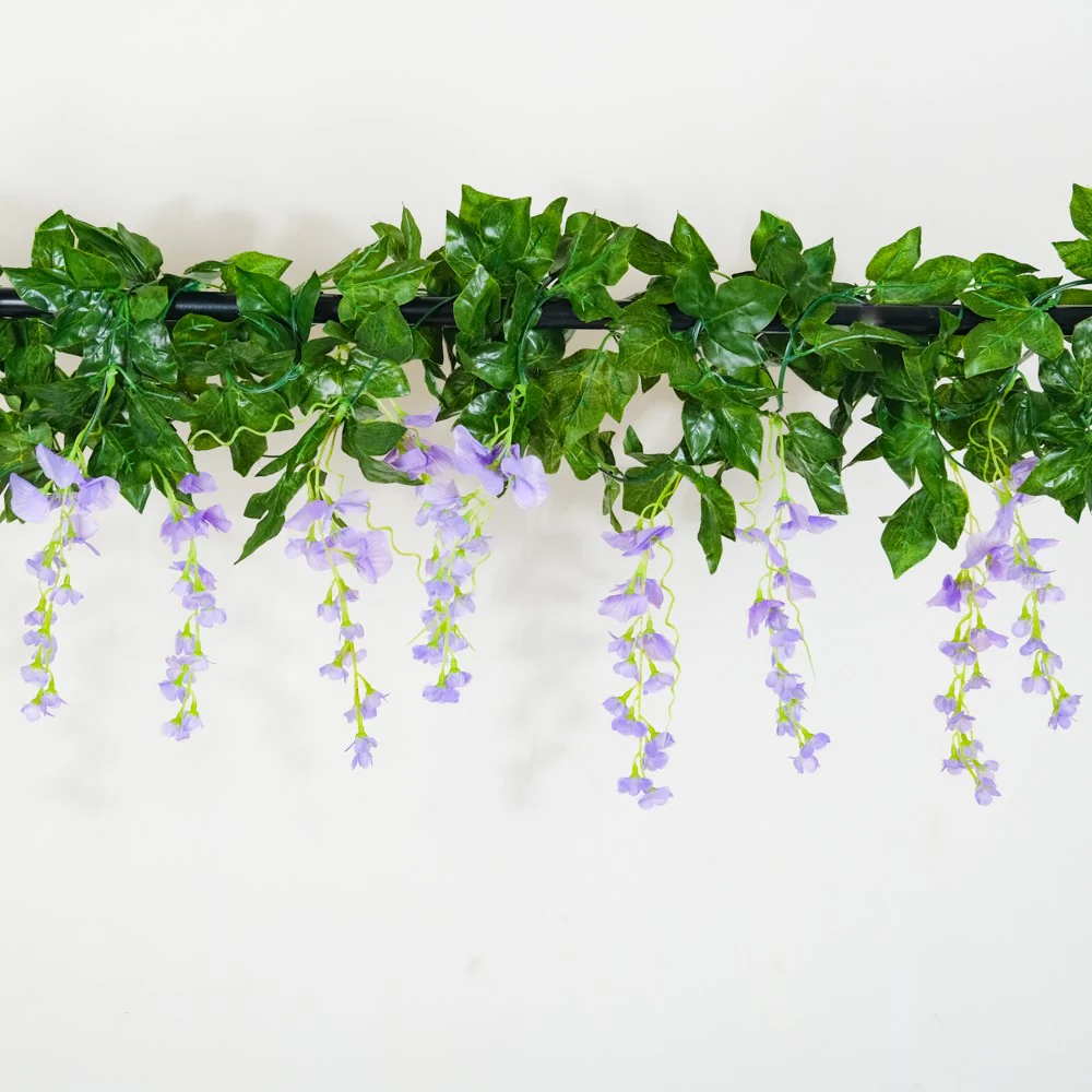Party Decor Floral Vine Set of 2 Purple - Image 2