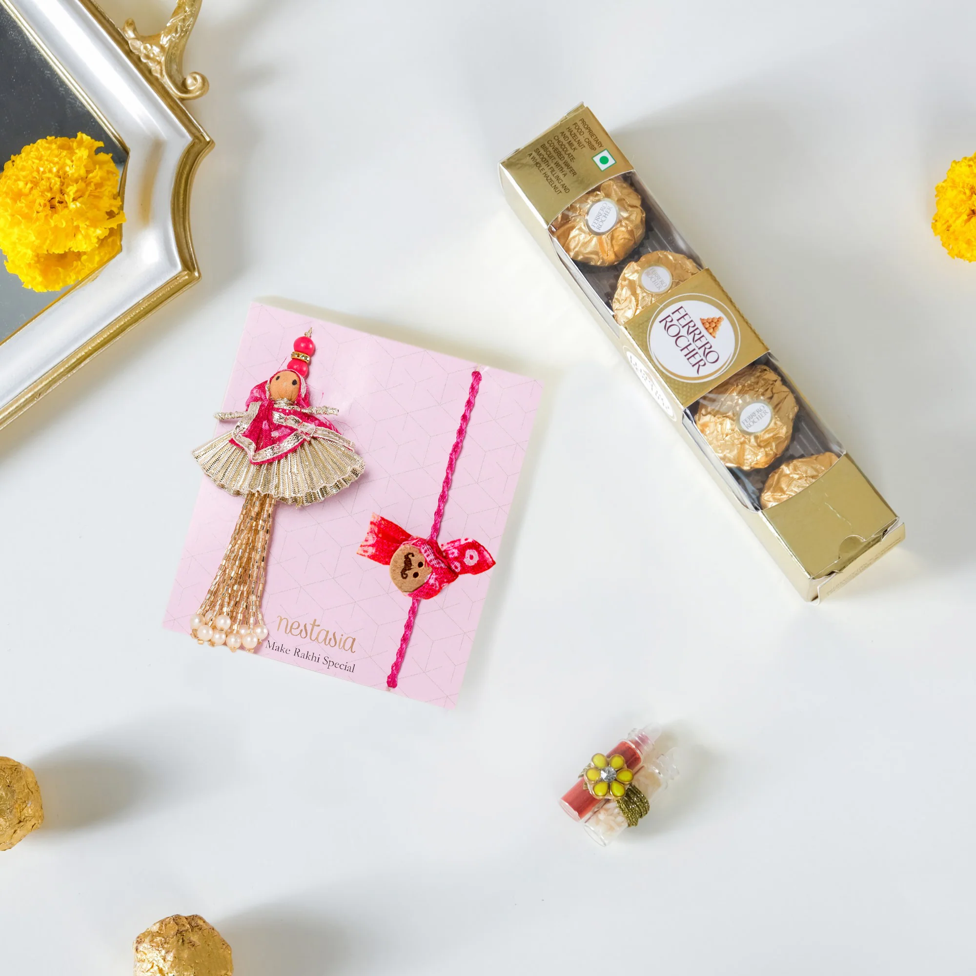 Party Time Glasses Rakhi Gift Set Of 5 For Him & Her - Image 3