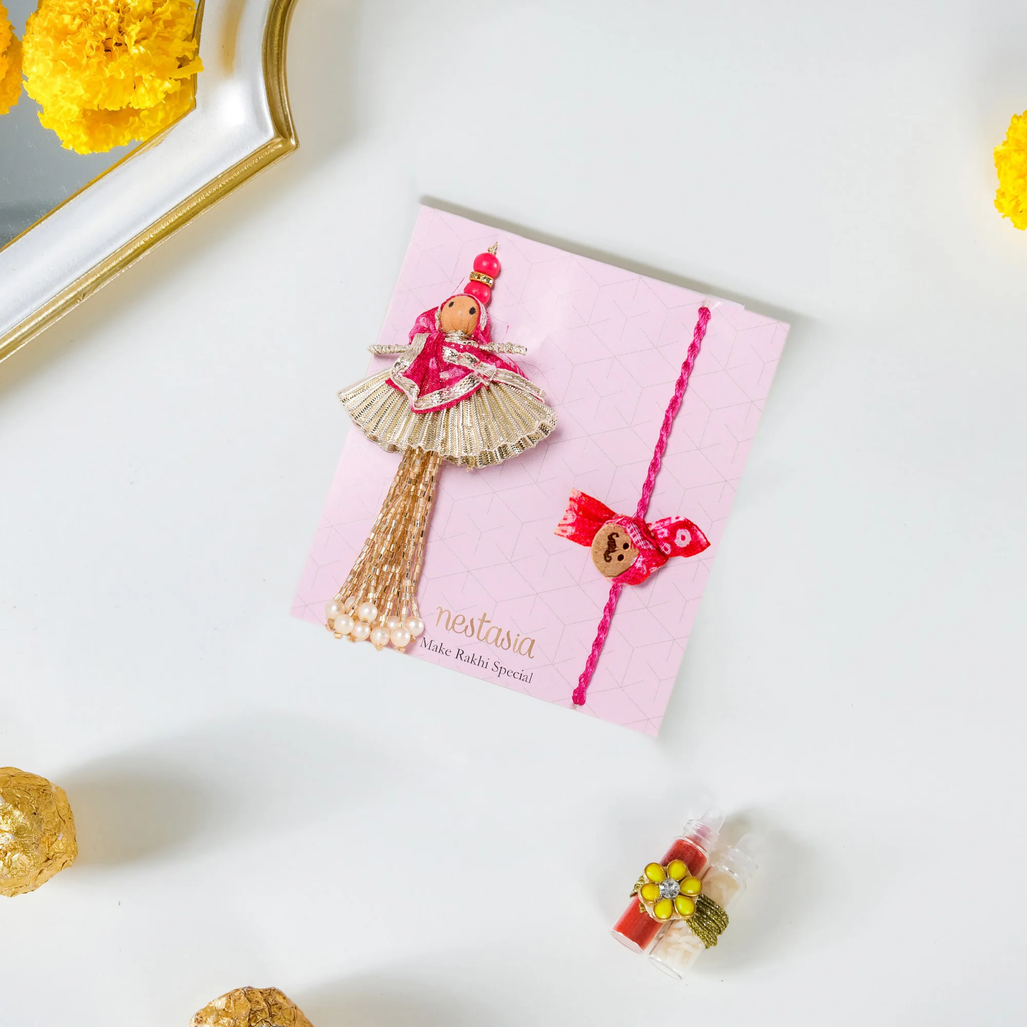 Party Time Glasses Rakhi Gift Set Of 5 For Him & Her - Image 7