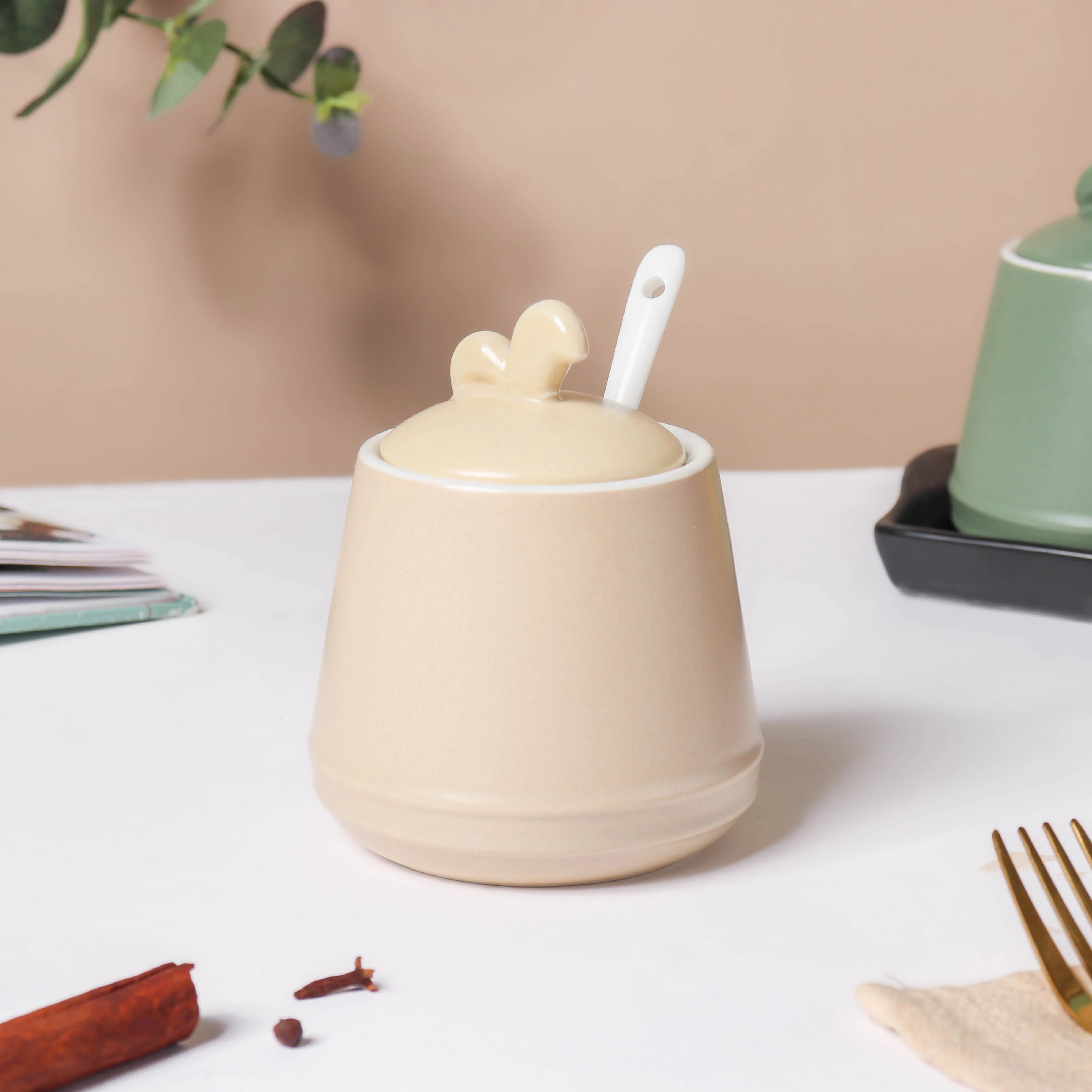 Pastel Condiments Jar Set Of 3 - Image 8