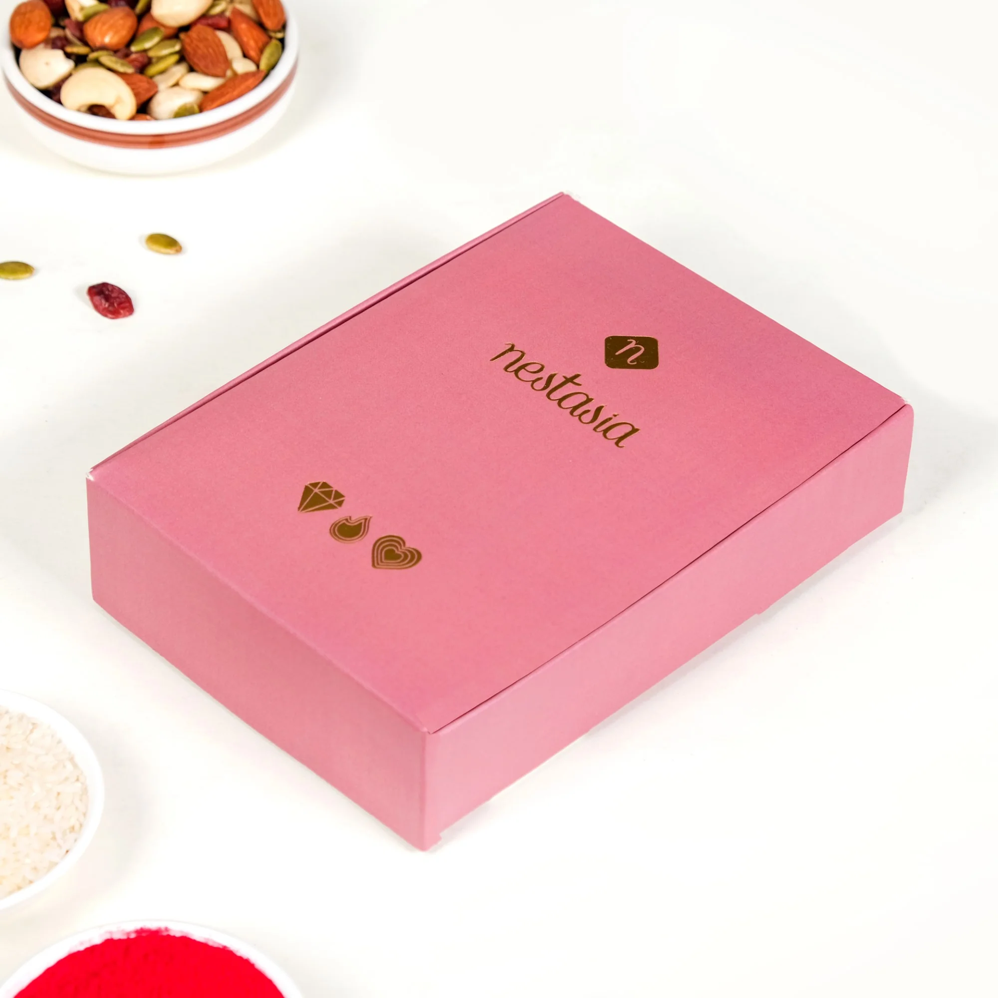 Pastel Elegance Rakhi Gift Hamper For Couple - Image 9