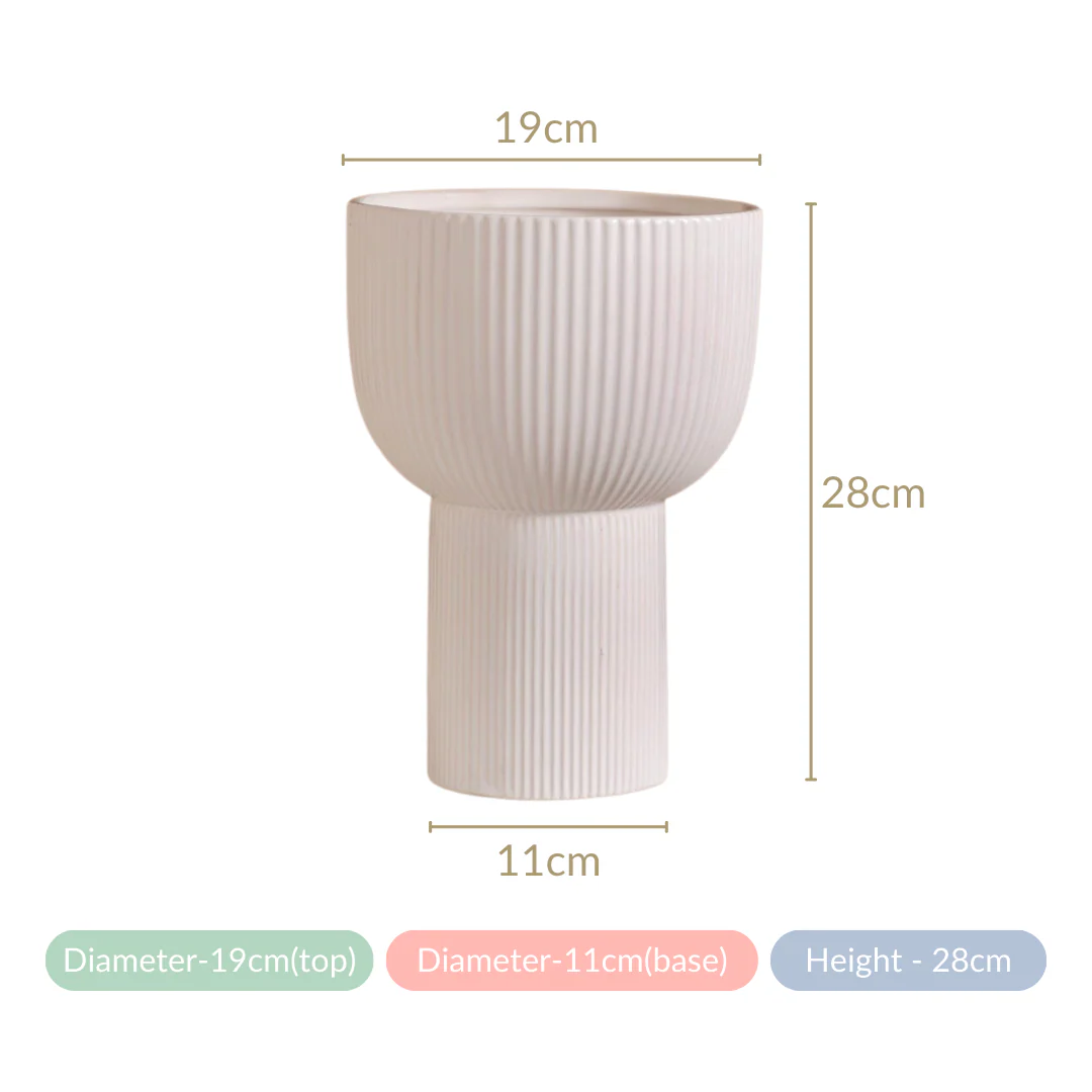 Pastel Nordic Inspired Ceramic Flower Vase Pink - Image 6