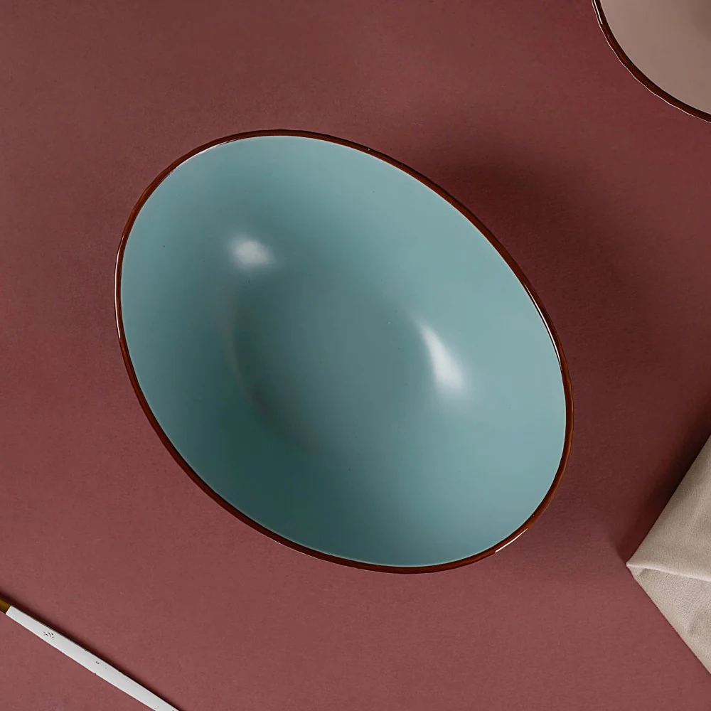 Pastel Ribbed Boat Serving Bowl - Image 6