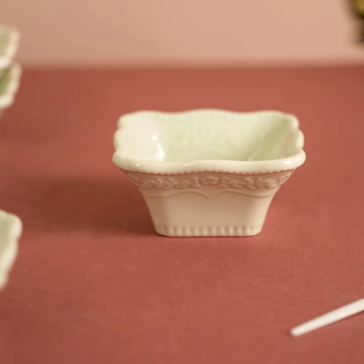 Pastel Vintage Square Dip Bowl Set Of 6 Green 60ml - Image 10