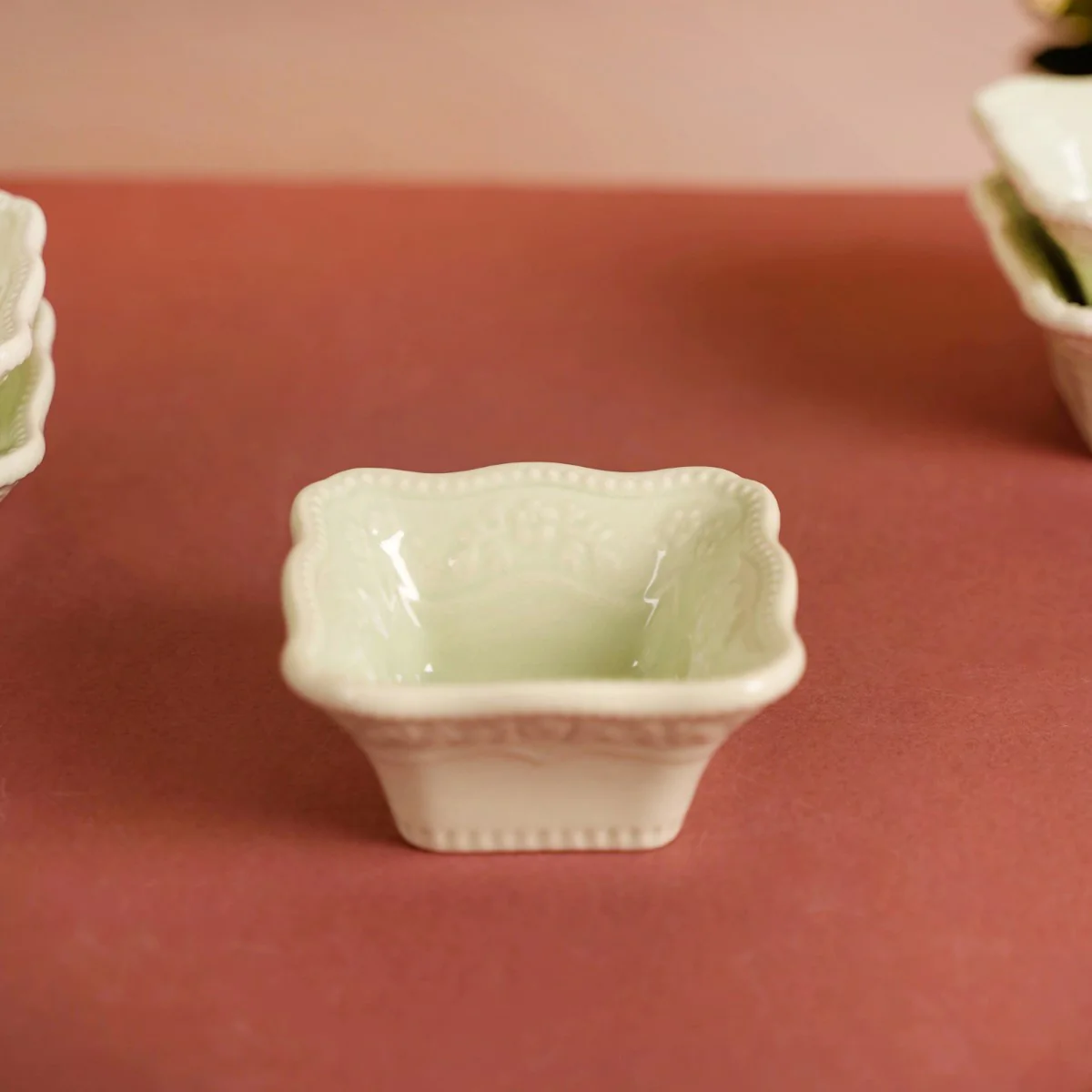 Pastel Vintage Square Dip Bowl Set Of 6 Green 60ml - Image 7