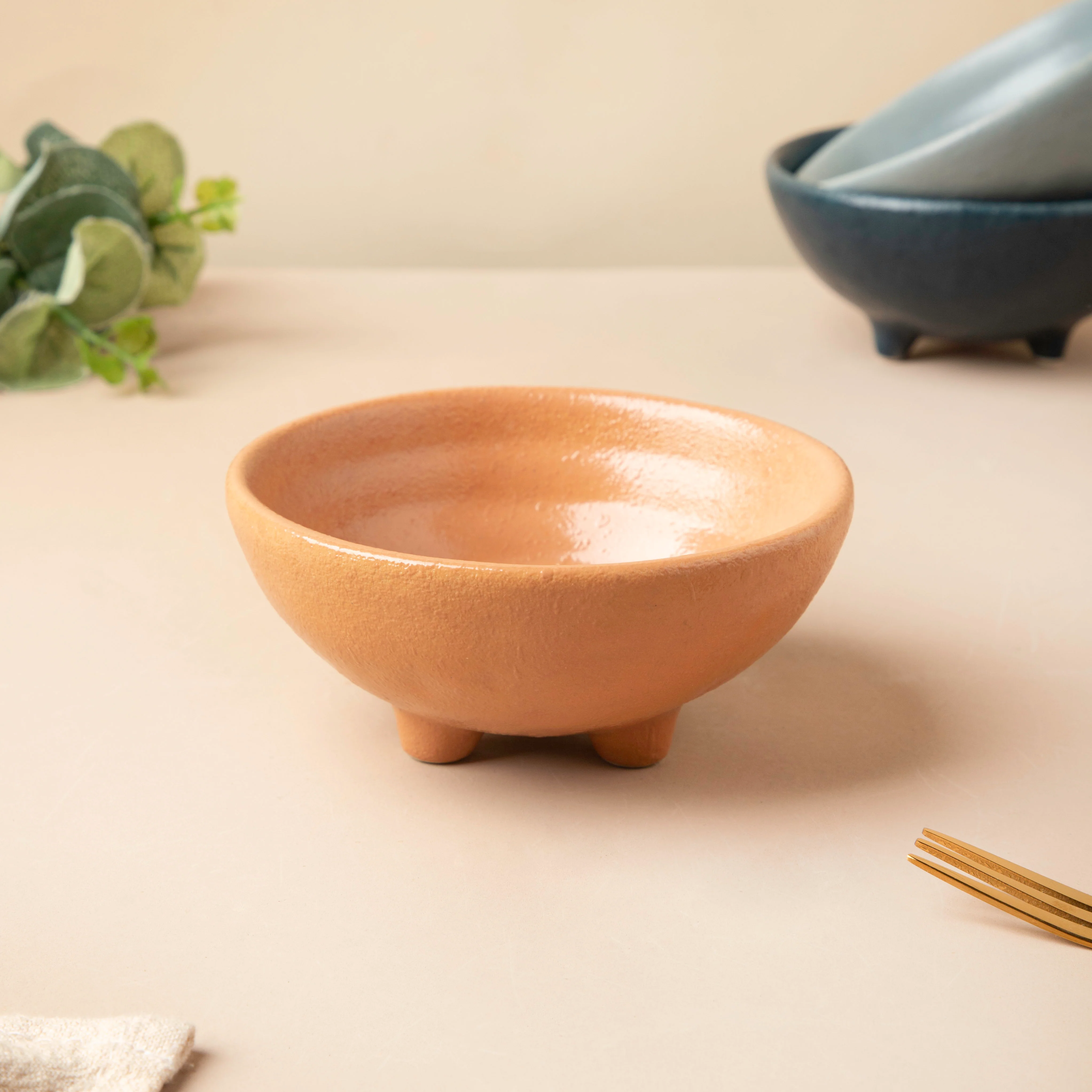 Peach Dessert Bowl With Legs 100 ml - Image 3