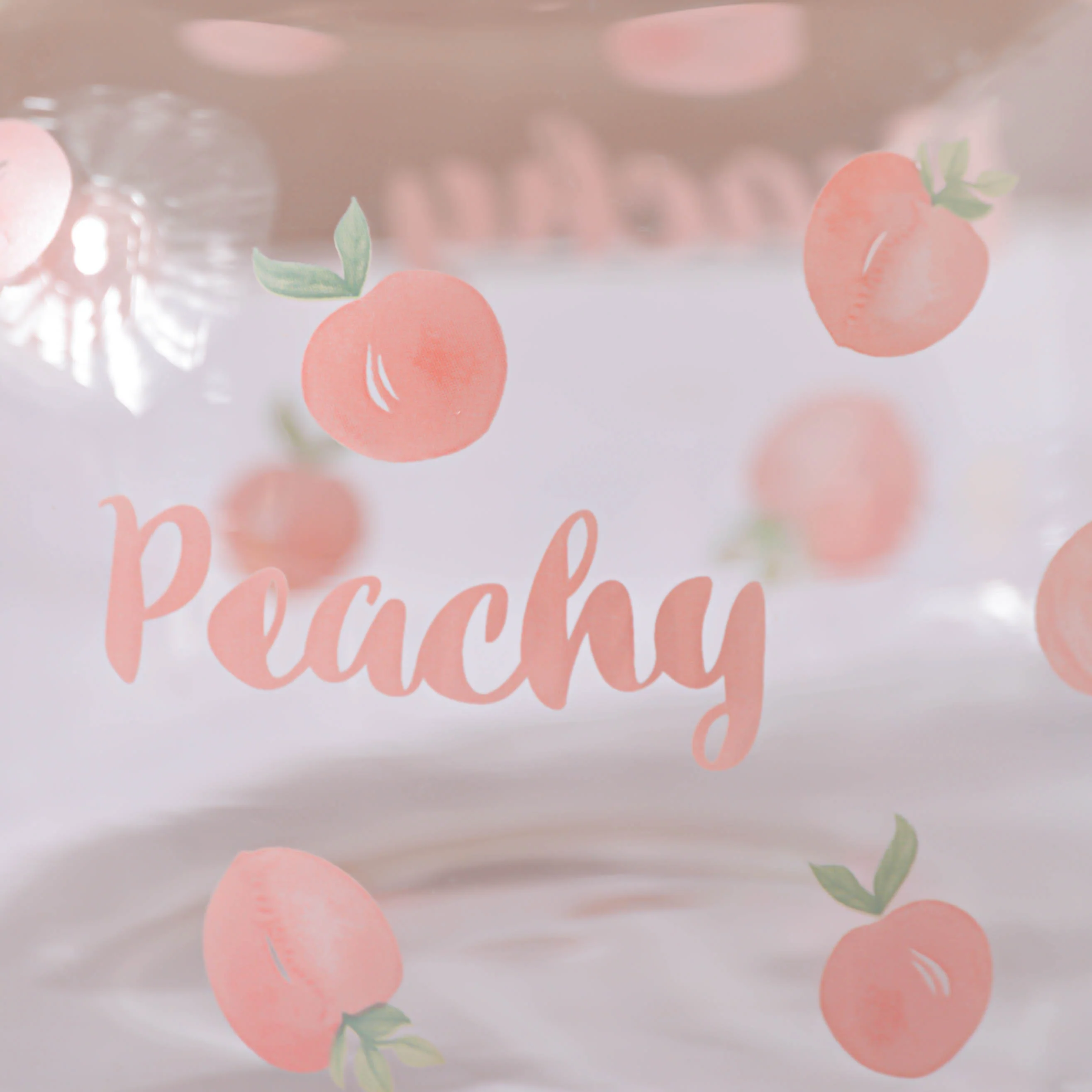 Peach Glass Teapot Pink - Image 12