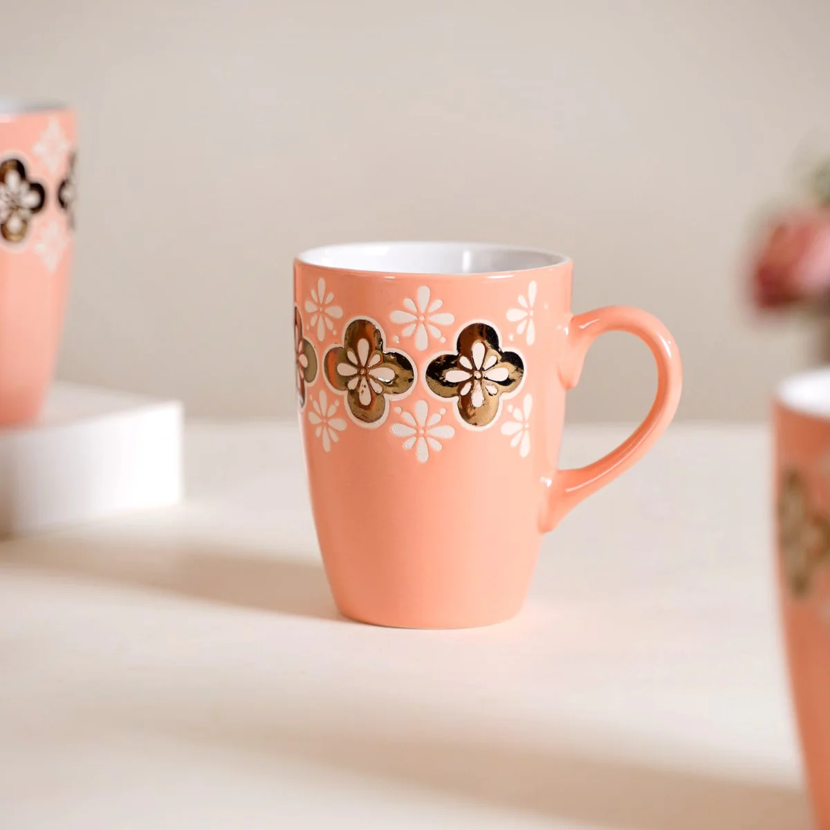 Peach Perfect Coffee Mug Set Of 6 350ml - Image 3