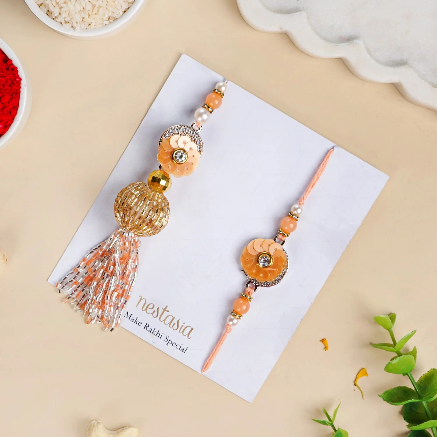 Peach Rakhi Lumba Gift Box - Image 5