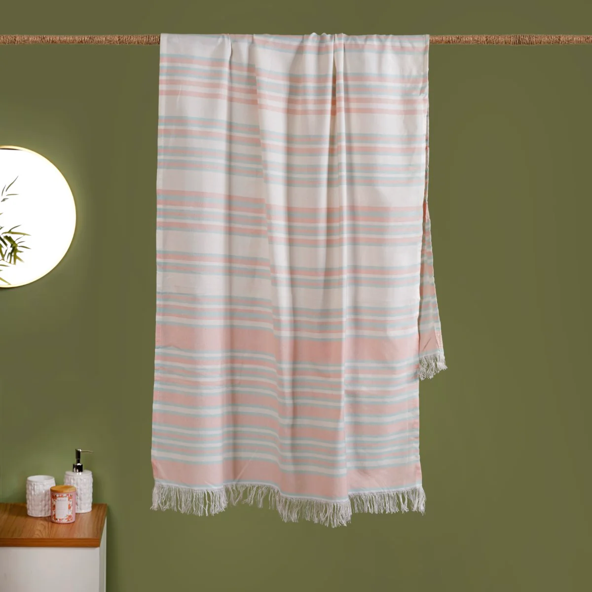 Peachy Beachy Fouta Organic Towels Set Of 2 - Image 2