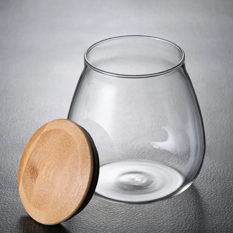 Pear Shaped Glass Jar Large - Image 3