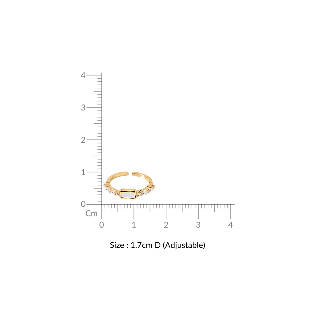 Pearl And Stone Gold Harmony Ring - Image 3