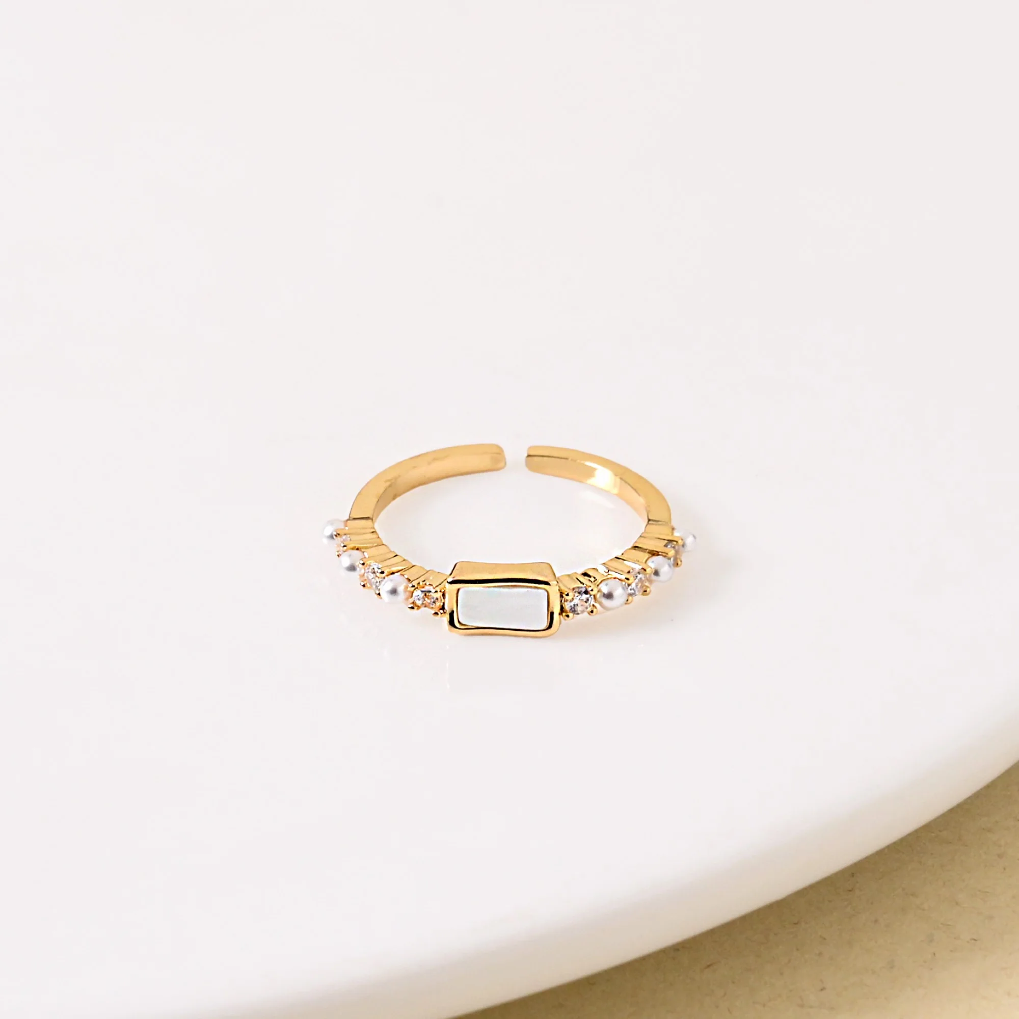 Pearl And Stone Gold Harmony Ring - Image 5
